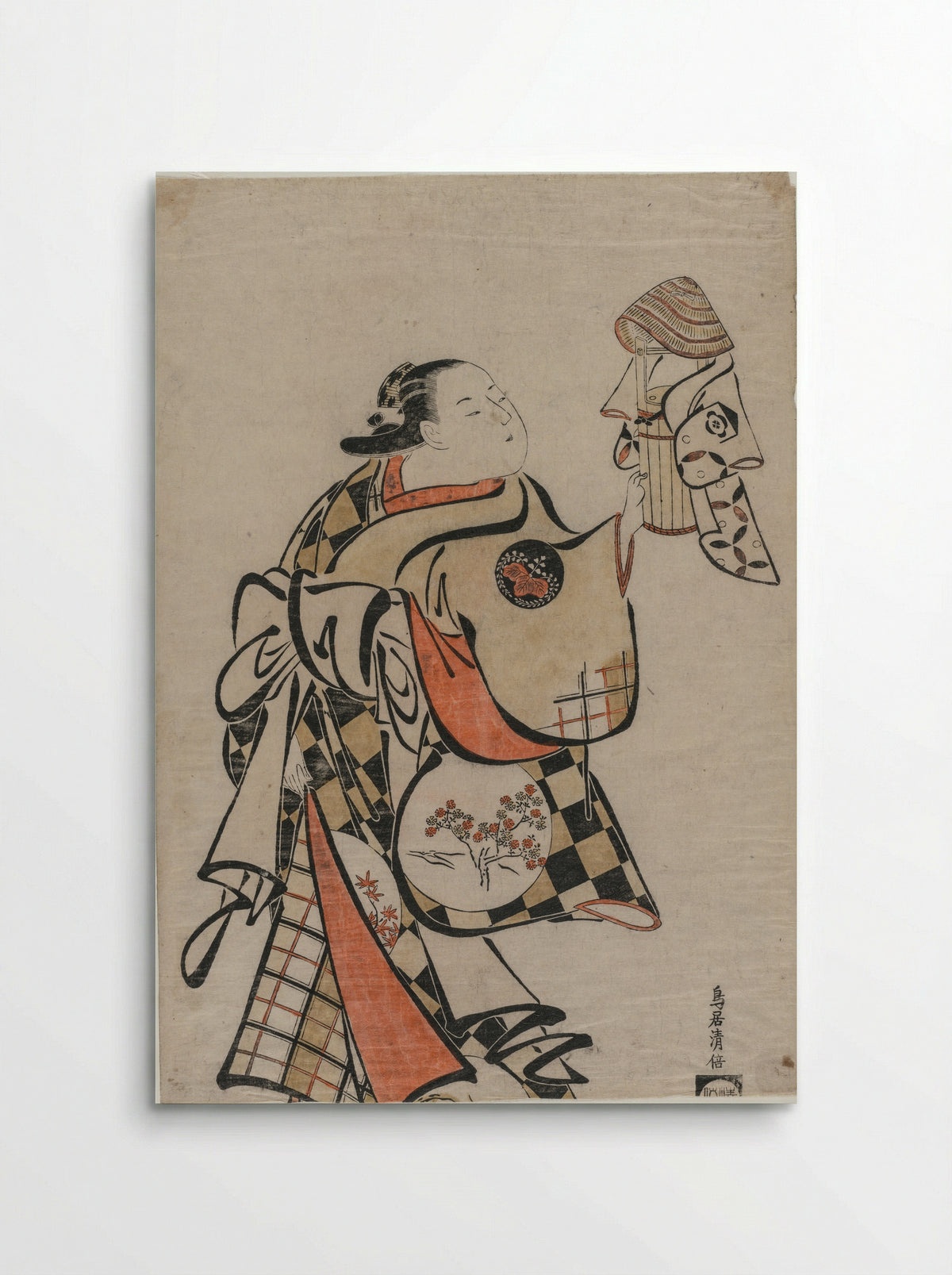 The Actor Fujimura Handayu II as Oiso no Tora - Torii Kiyomasu I - Poster