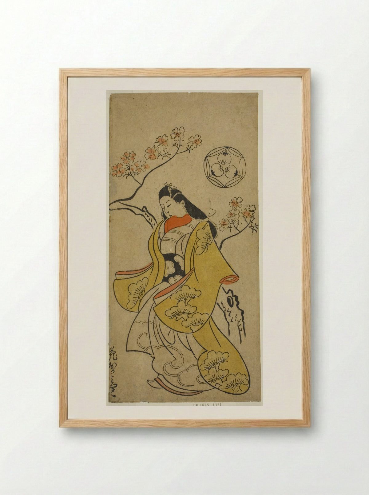 The Actor Hanaoka Miyako - Torii Kiyonobu I - Framed Print Wood