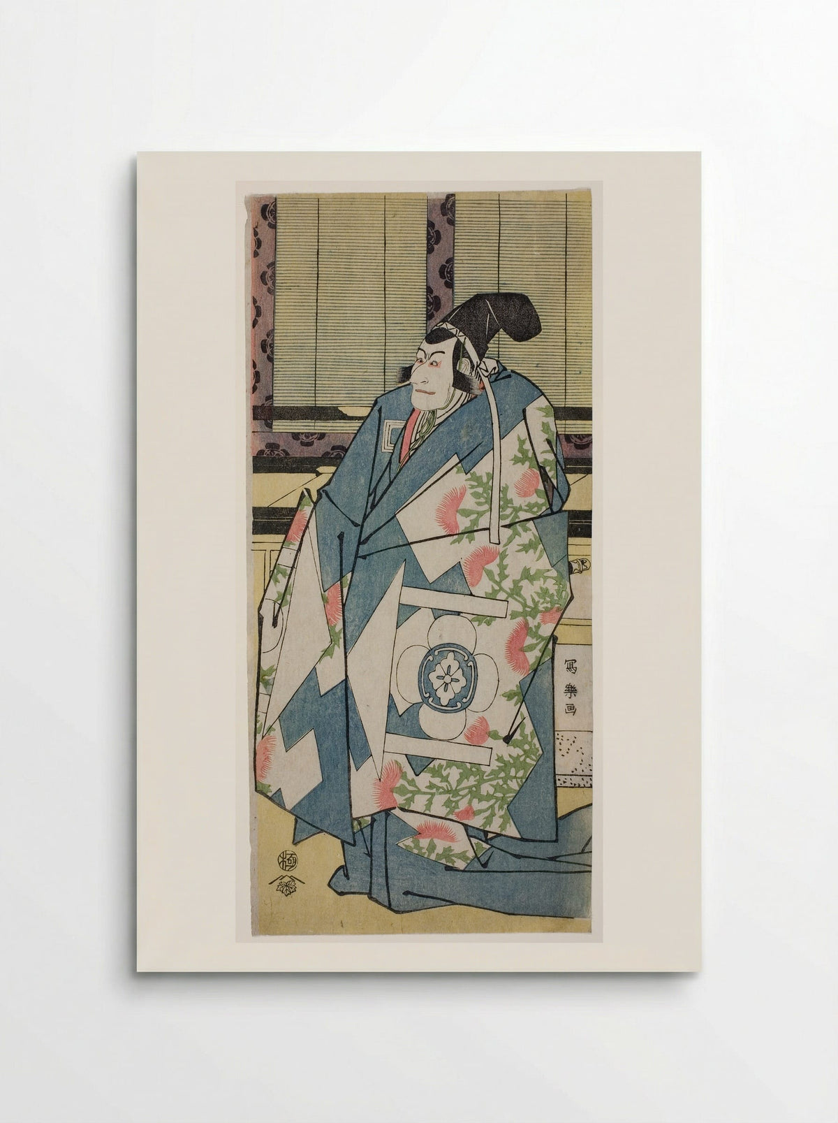 The Actor Ichikawa Ebizō V as Kudo Saemon Suketsune - Tōshūsai Sharaku - Poster