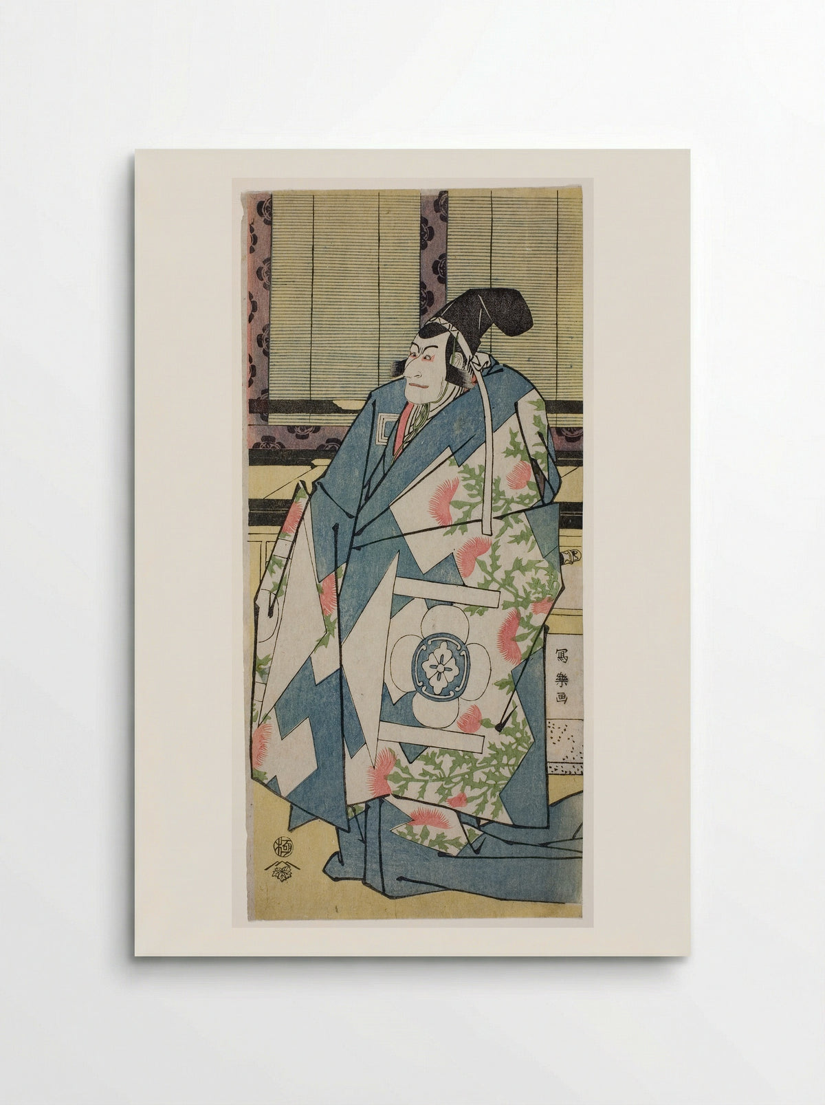 The Actor Ichikawa Ebizō V as Kudo Saemon Suketsune - Tōshūsai Sharaku - Poster