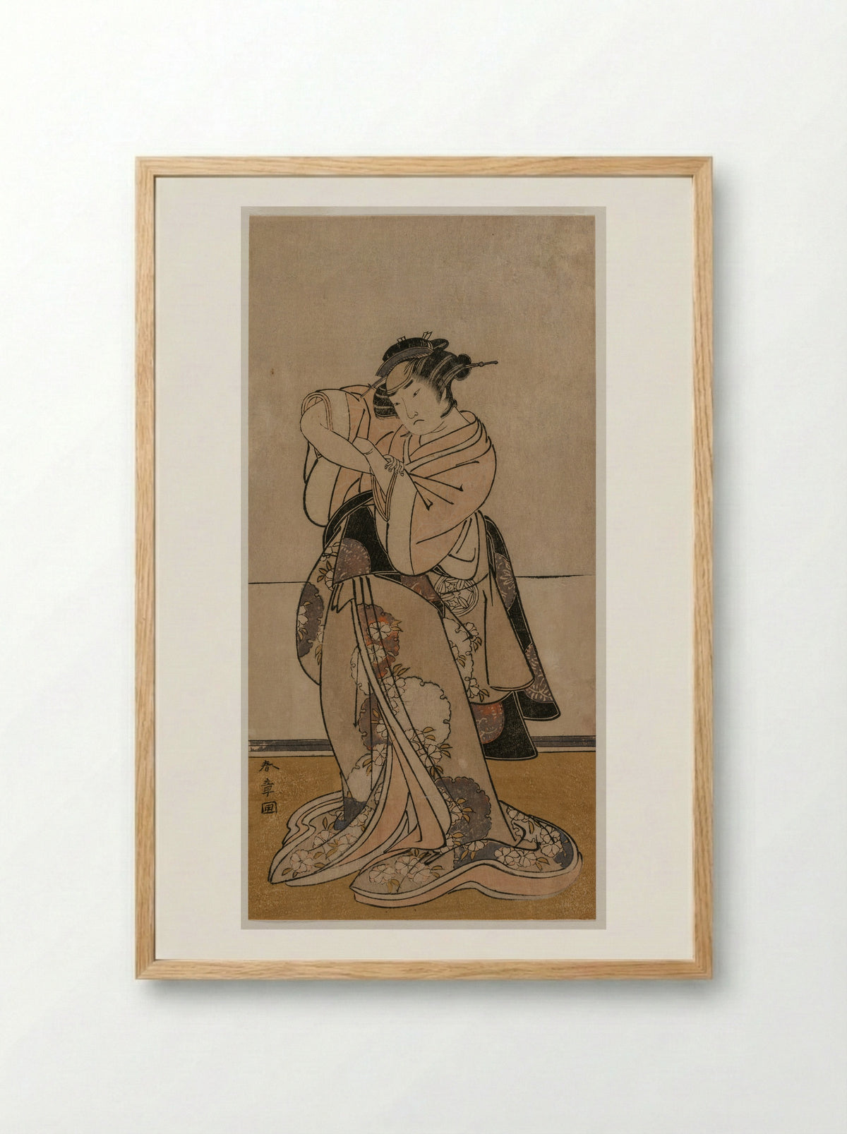 The Actor Ichikawa Yaozo II - Katsukawa Shunsho - Framed Print Wood
