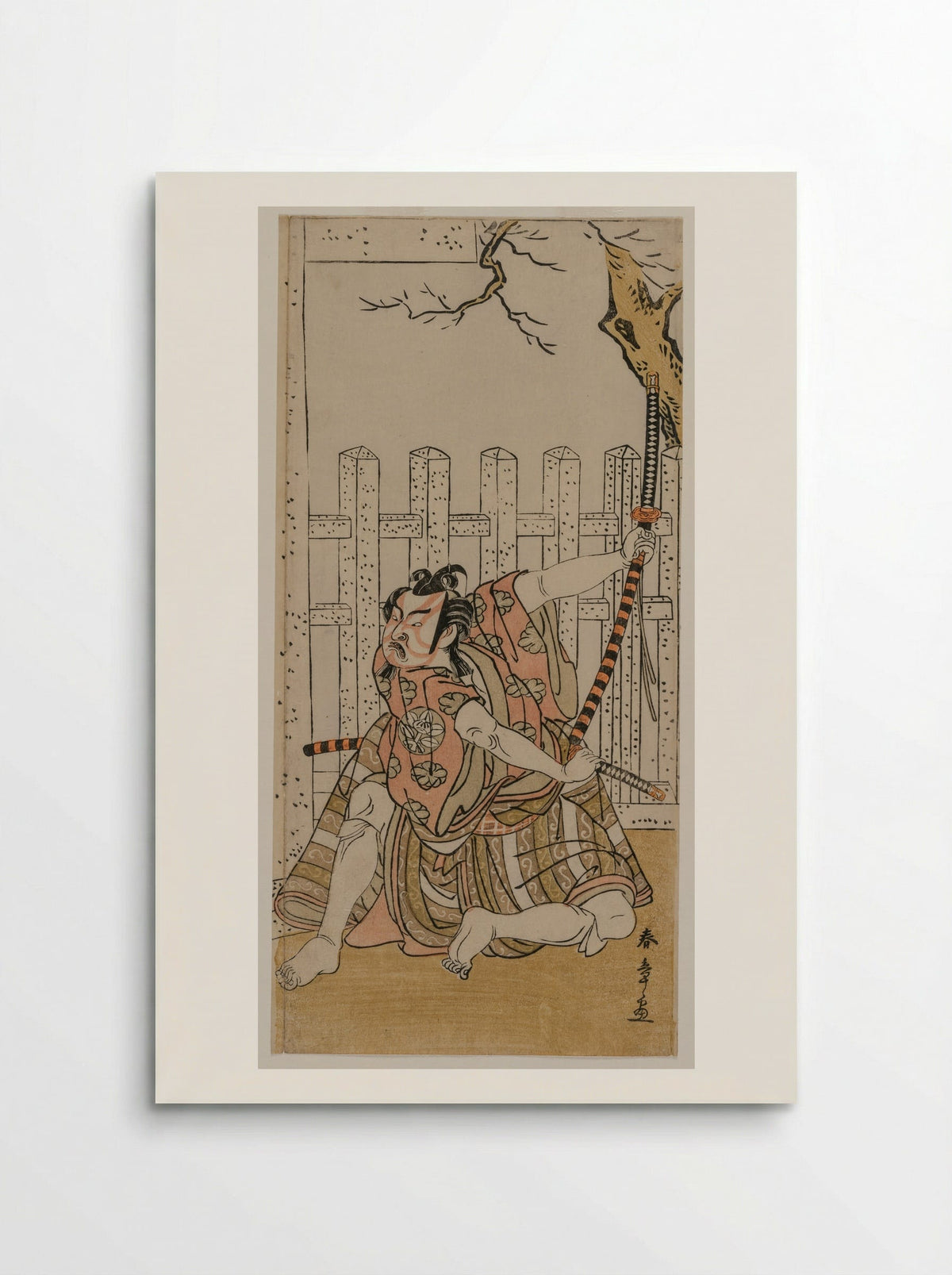 The Actor Ichimura Uzaemon IX as Aza-maru - Katsukawa Shunsho - Poster