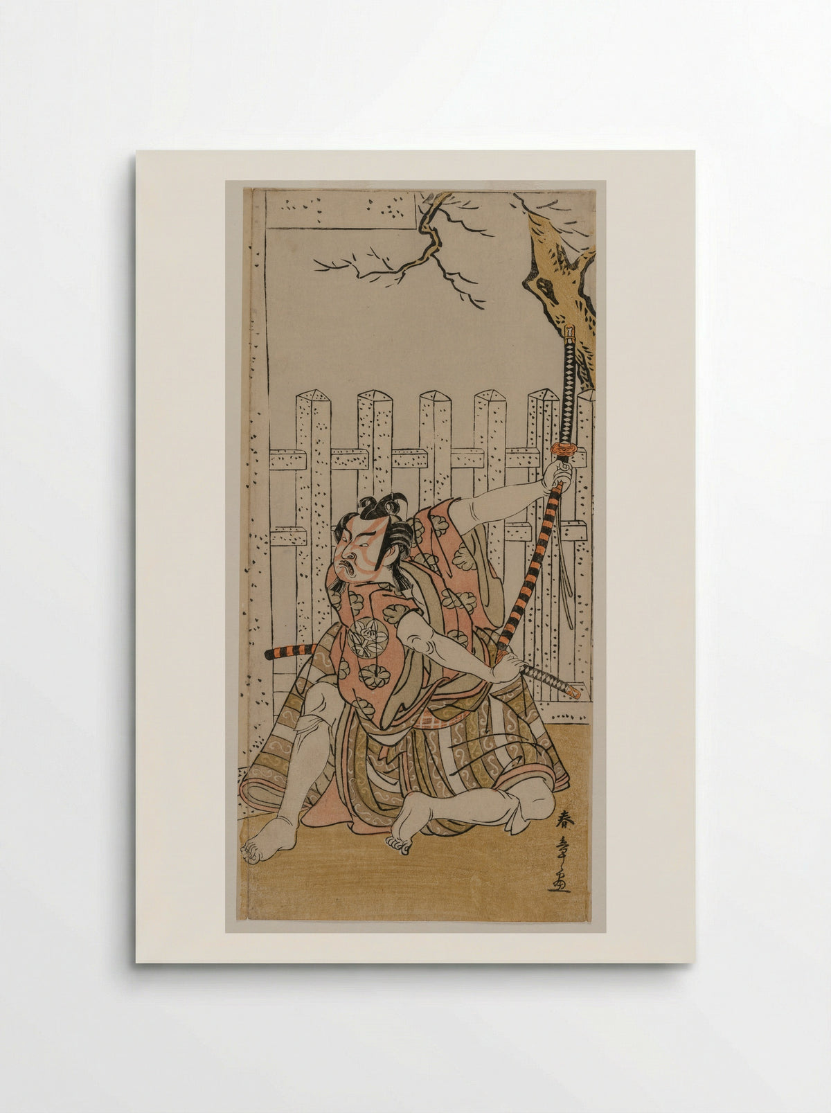 The Actor Ichimura Uzaemon IX as Aza-maru - Katsukawa Shunsho - Poster