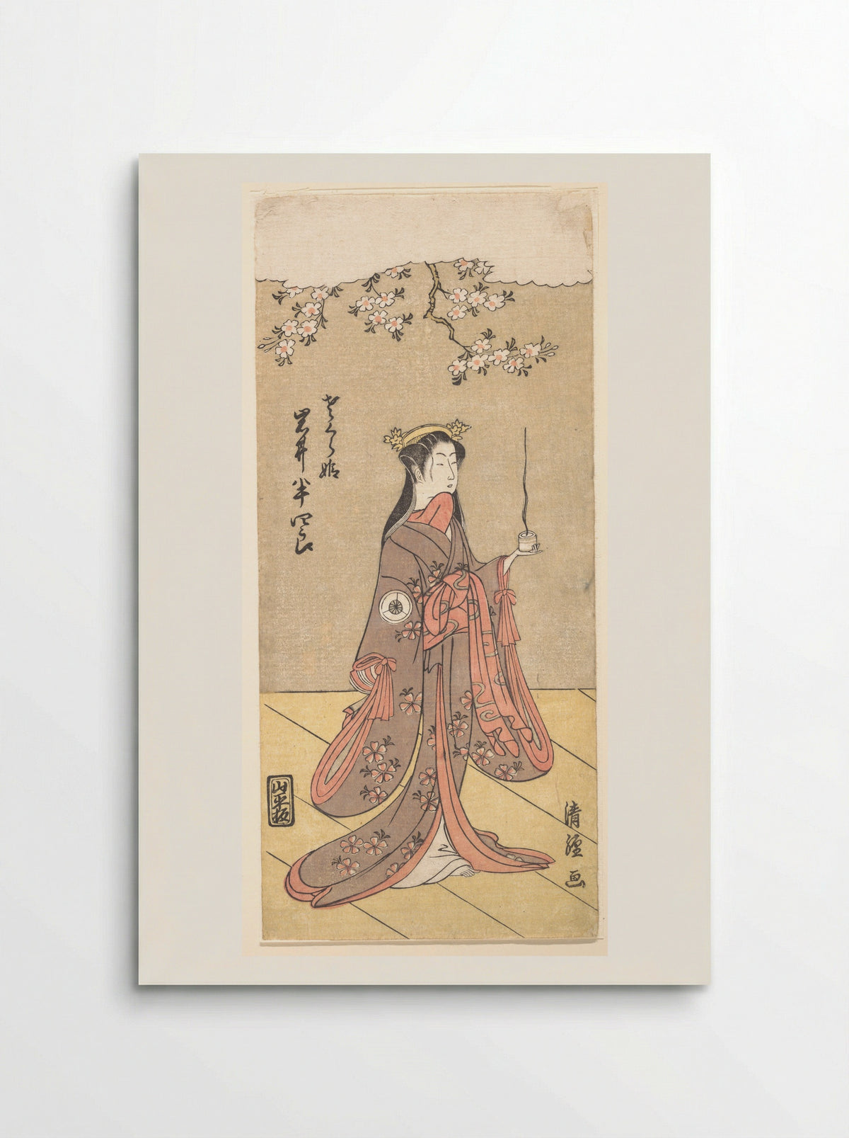 The Actor Iwai Hanshirō IV as Sakura Hime, the Cherry Princess - Torii Kiyotsune - Poster