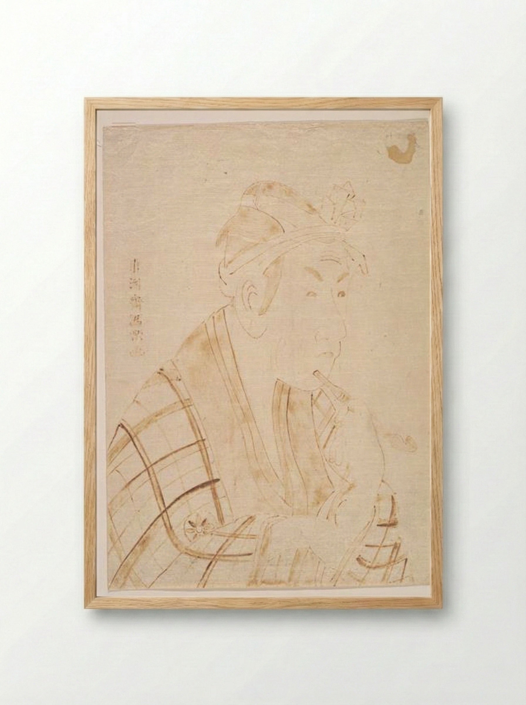 The Actor Matsumoto Koshiro as Banzuin Chobei - Tōshūsai Sharaku - Framed Print Wood