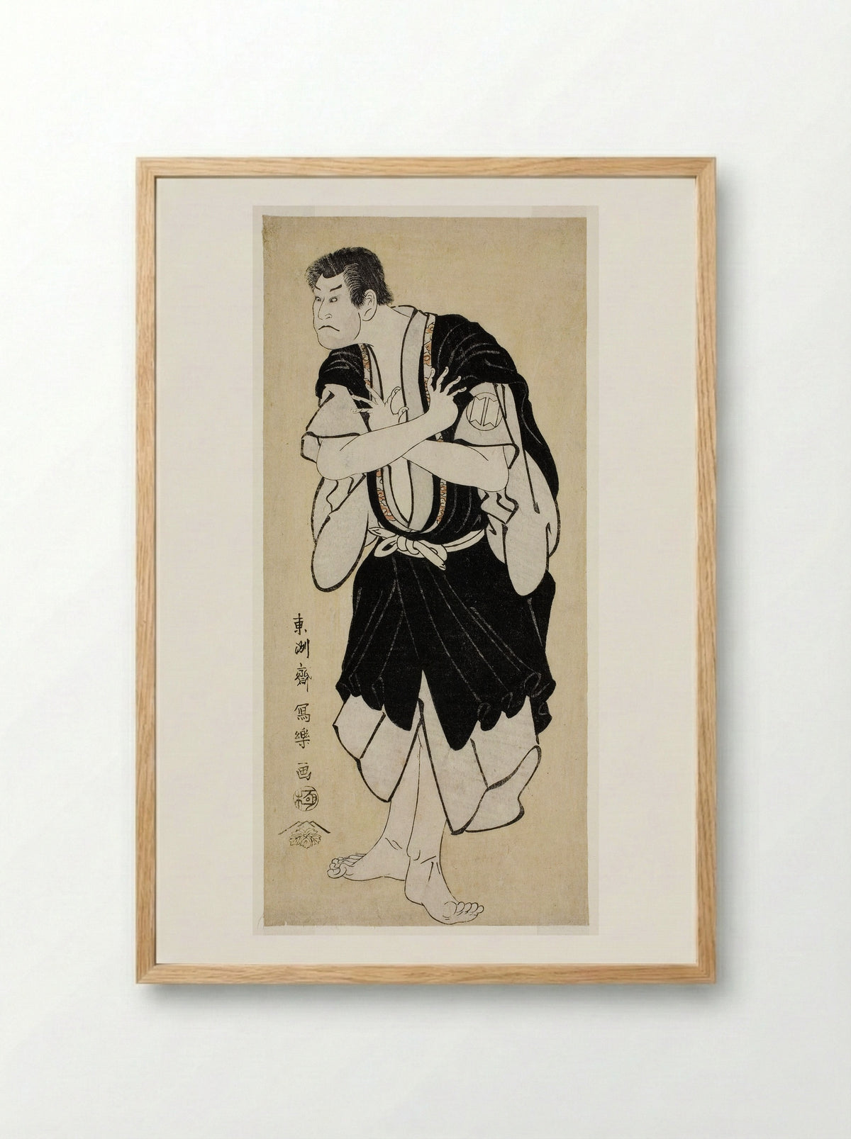 The Actor Sakata Hangoro III as Kosodate Kannonbo - Tōshūsai Sharaku - Framed Print Wood