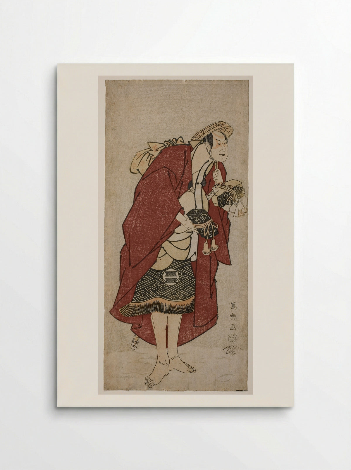 The Actor Sakata Hangoro III as the Groom Abumizuri no Iwazo - Tōshūsai Sharaku - Poster