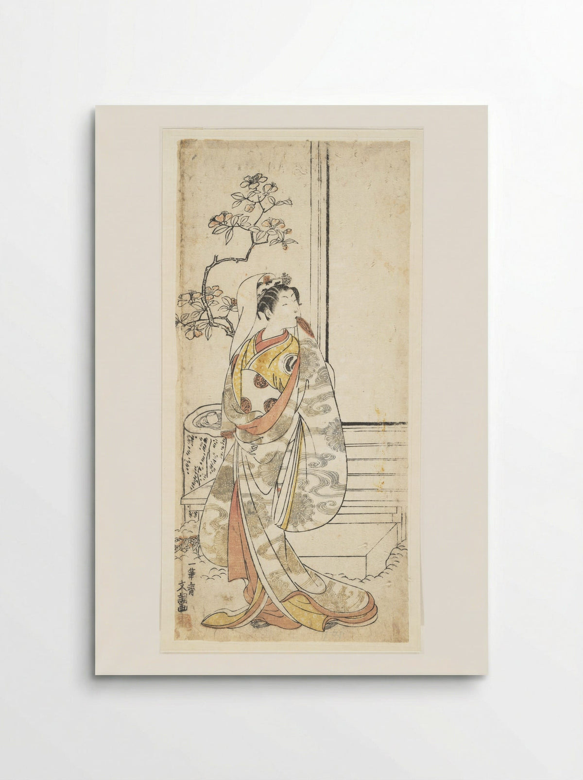 The Actor Sawamura Sojuro I in an Unidentified Female Role - Ippitsusai Bunchō - Poster