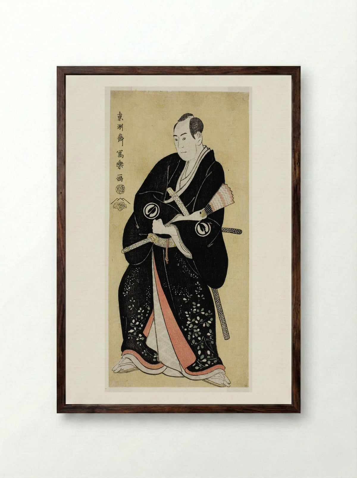 The Actor Sawamura Sojuro III as Nagoya Sanza Motoharu - Tōshūsai Sharaku - Framed Print Dark Wood