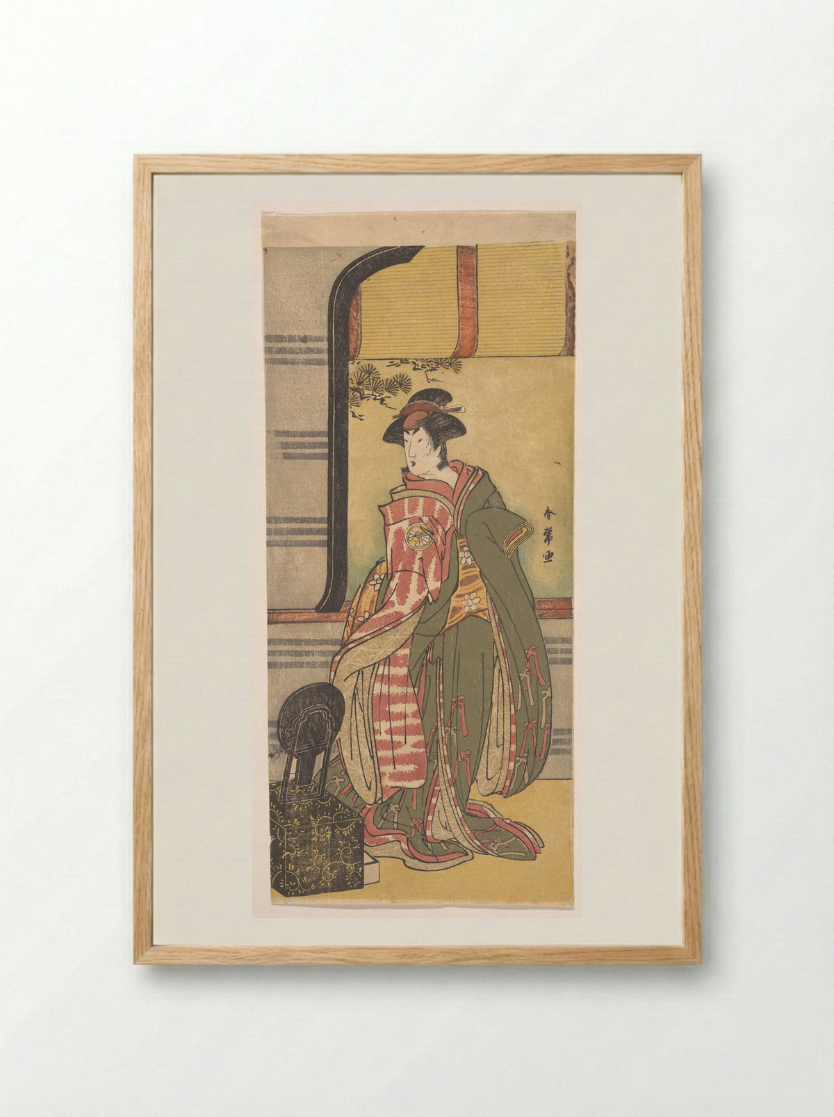 The Actor Segawa Kikunojo 3rd in a Female Role - Katsukawa Shunjō - Framed Print Wood