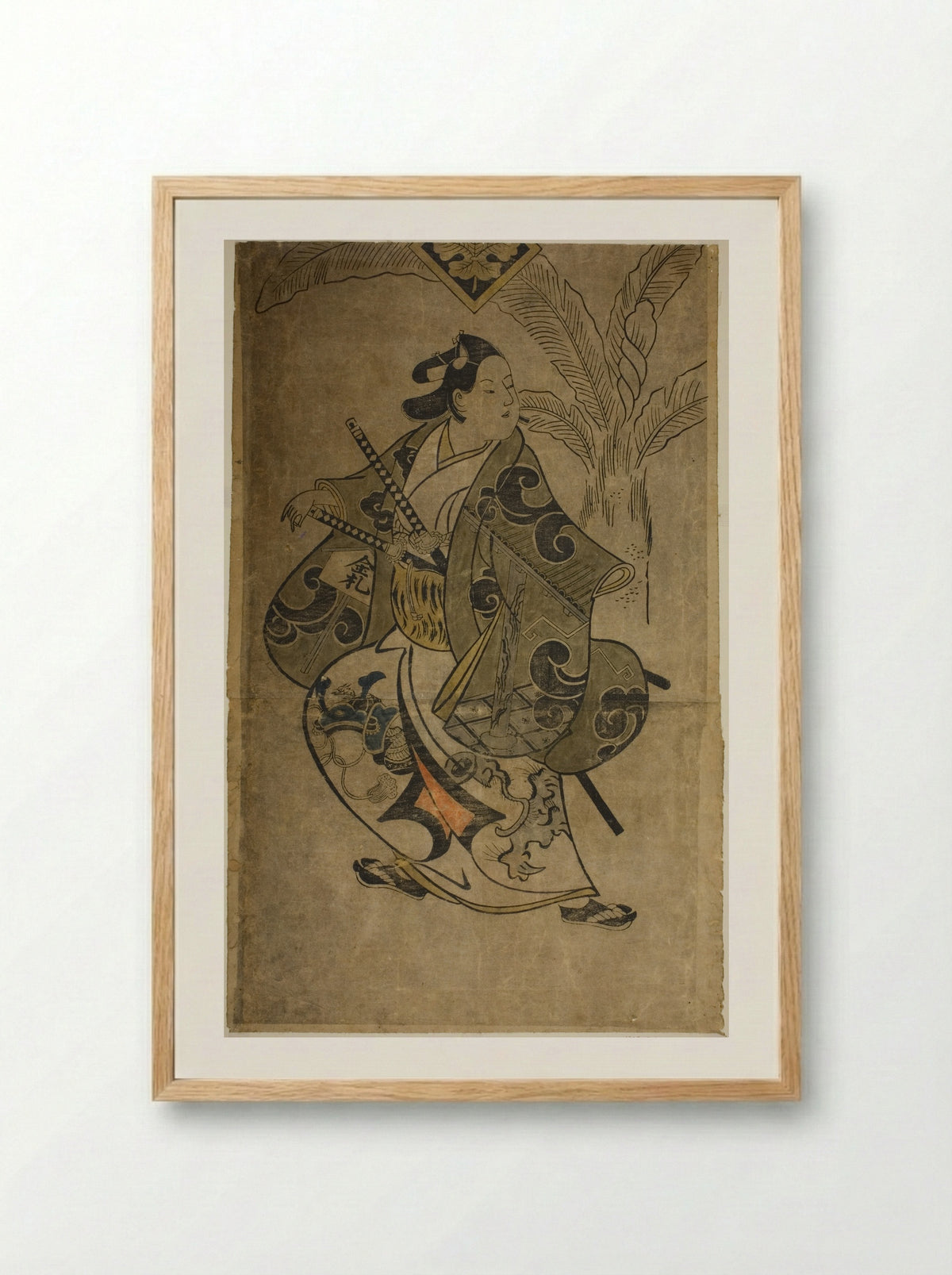 The Actor Shinomiya Heihachi - Torii Kiyonobu I - Framed Print Wood