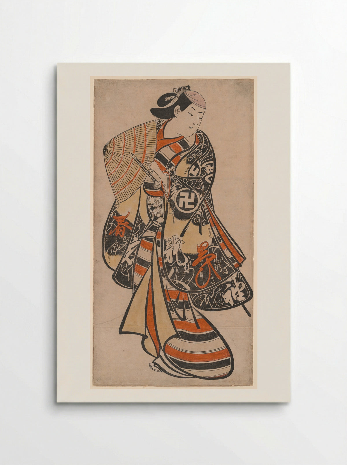 The Actor Takii Hannosuke as an effeminate youth - Torii Kiyonobu I - Poster