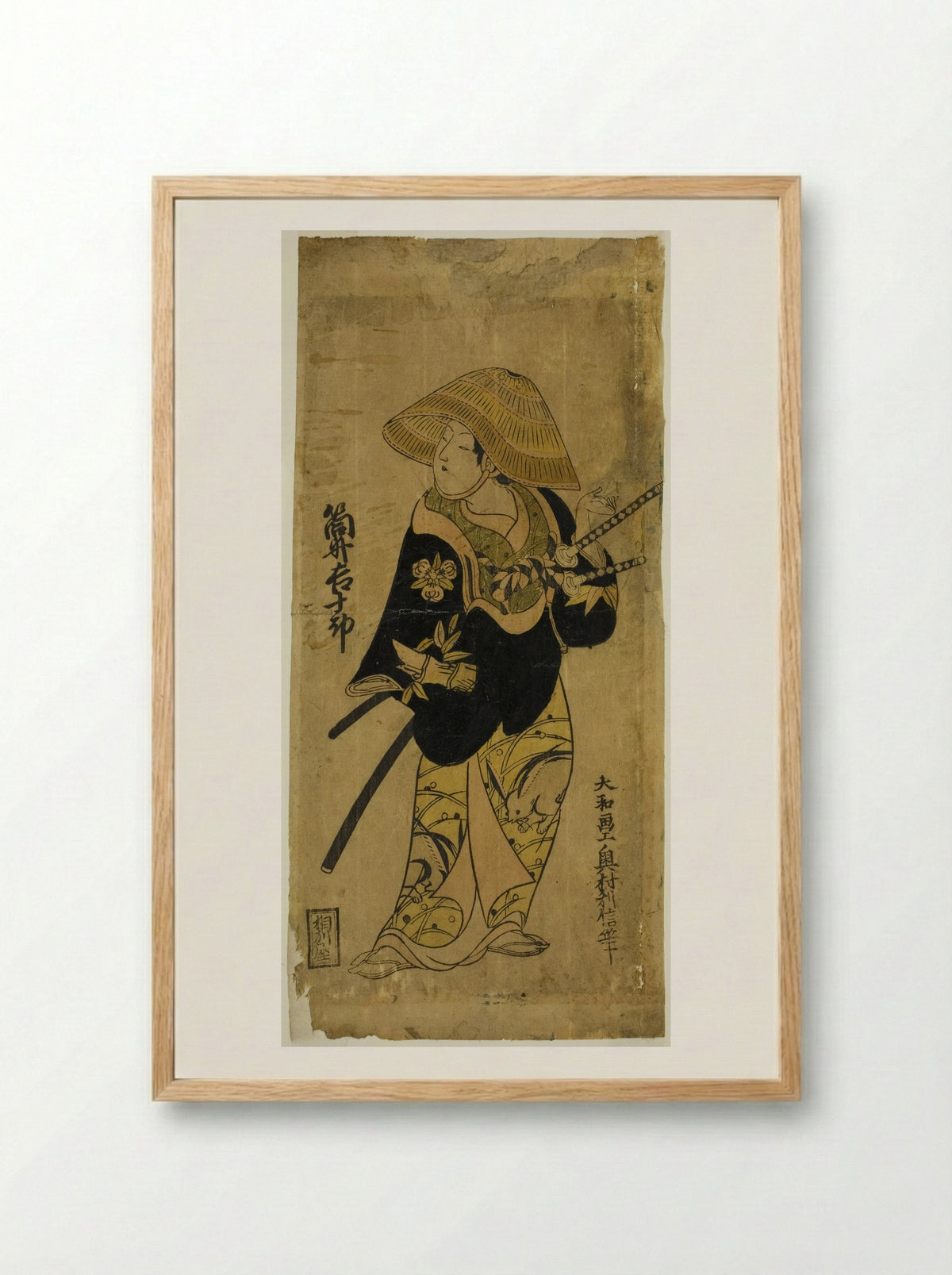 The Actor Tsutsui Kichijuro - Okumura Toshinobu - Framed Print Wood