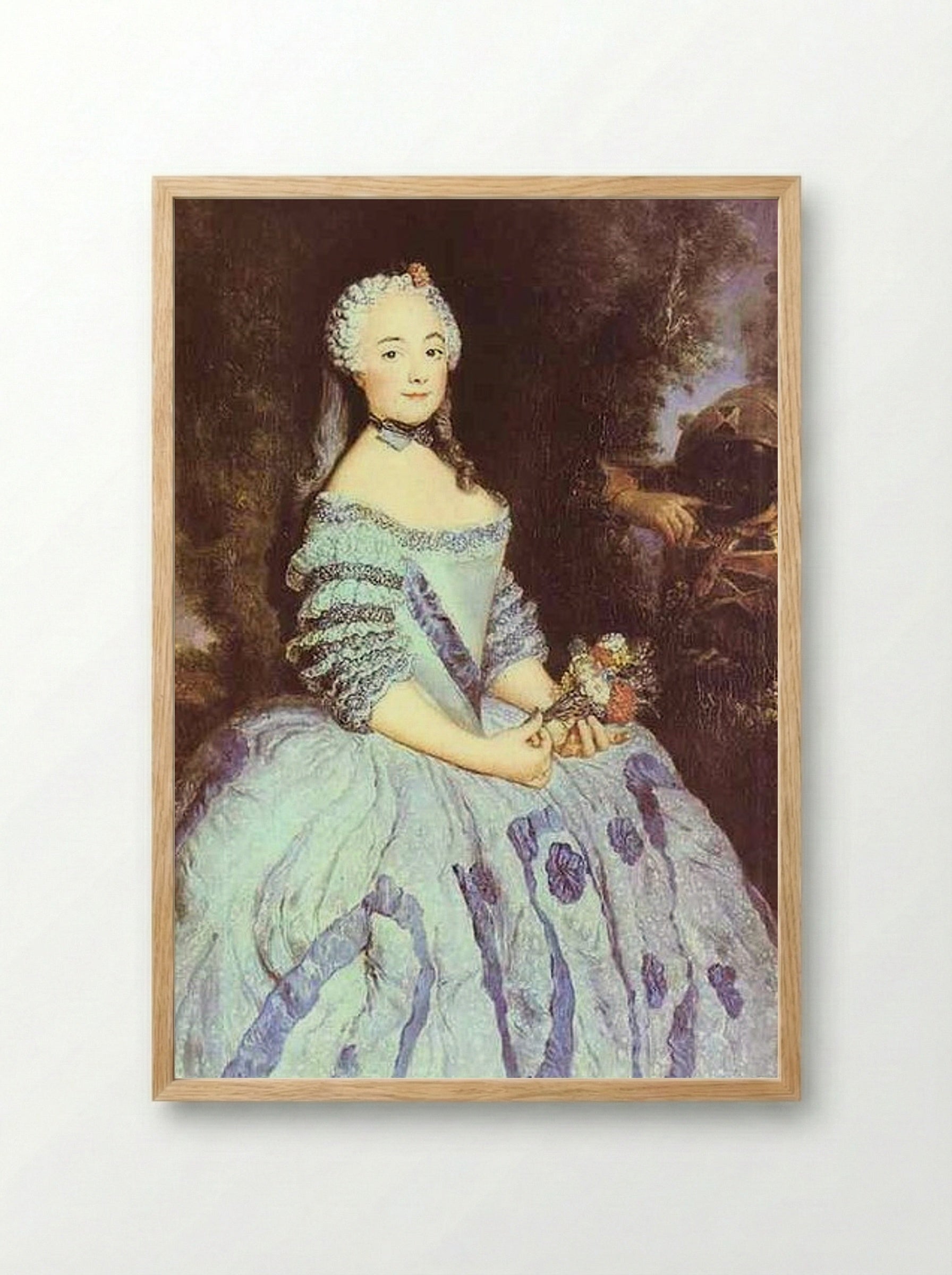 The Actress Babette Cochois - Antoine Pesne - Framed Print Wood