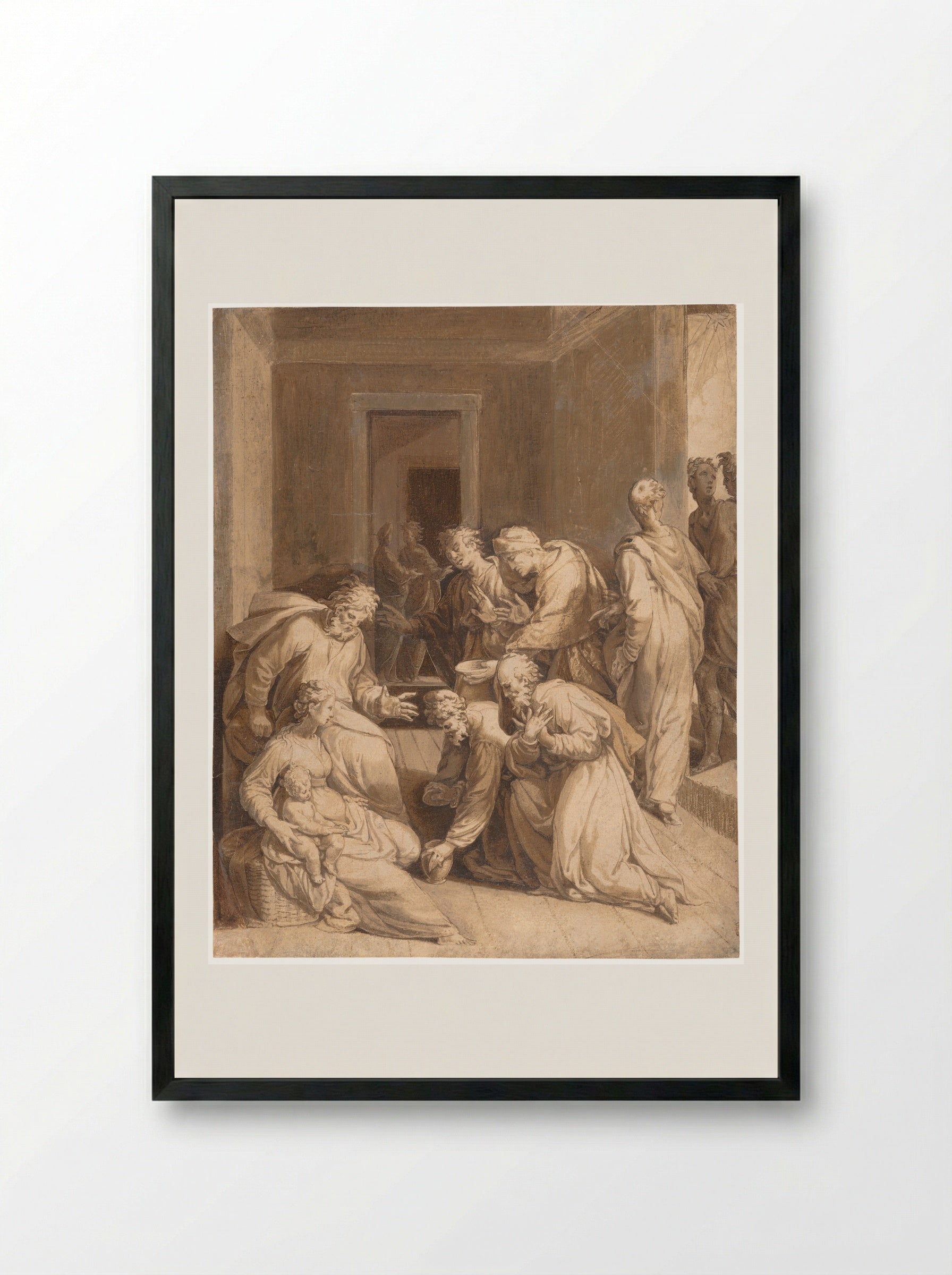 The Adoration of the Magi - Adriaan de Weerdt - Framed Print Black