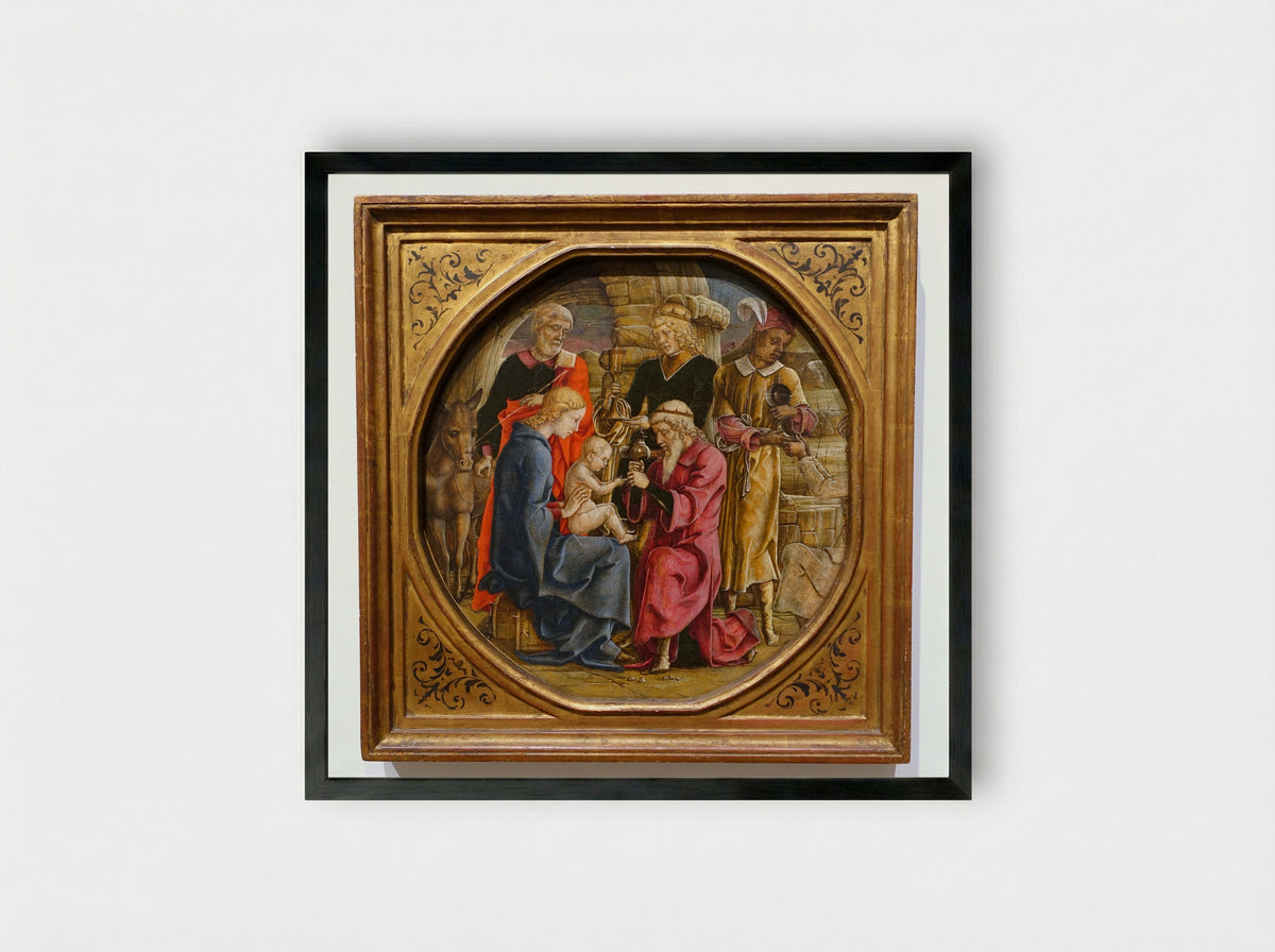 The Adoration of the Magi - Cosmè Tura - Framed Print Black