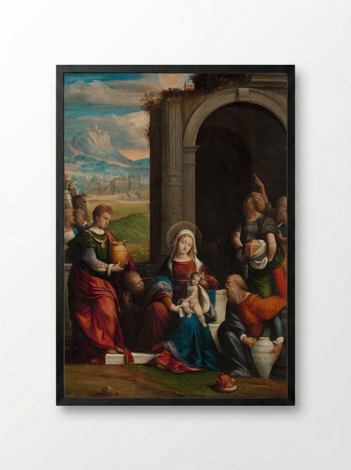 The Adoration of the Magi - Garofalo - Framed Print Black