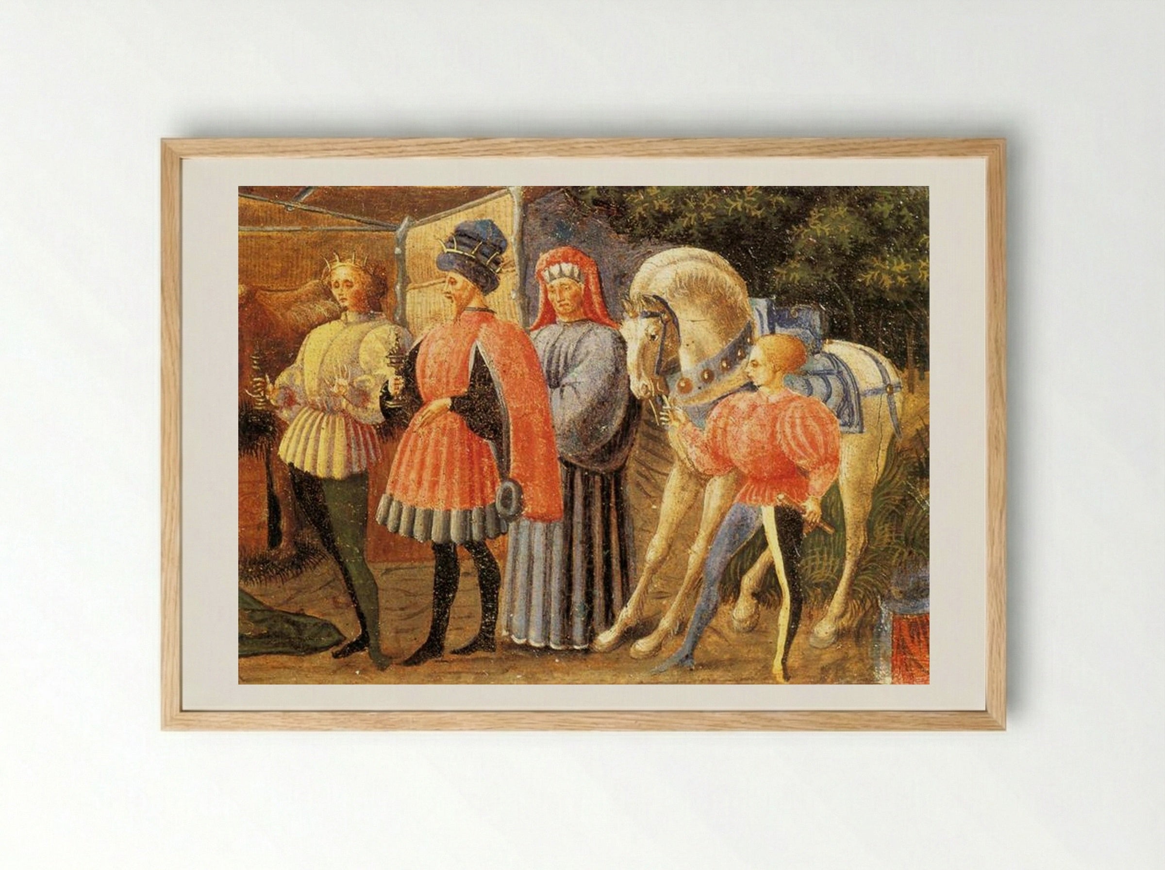 The Adoration of the Magi - Paolo Uccello - Framed Print Wood