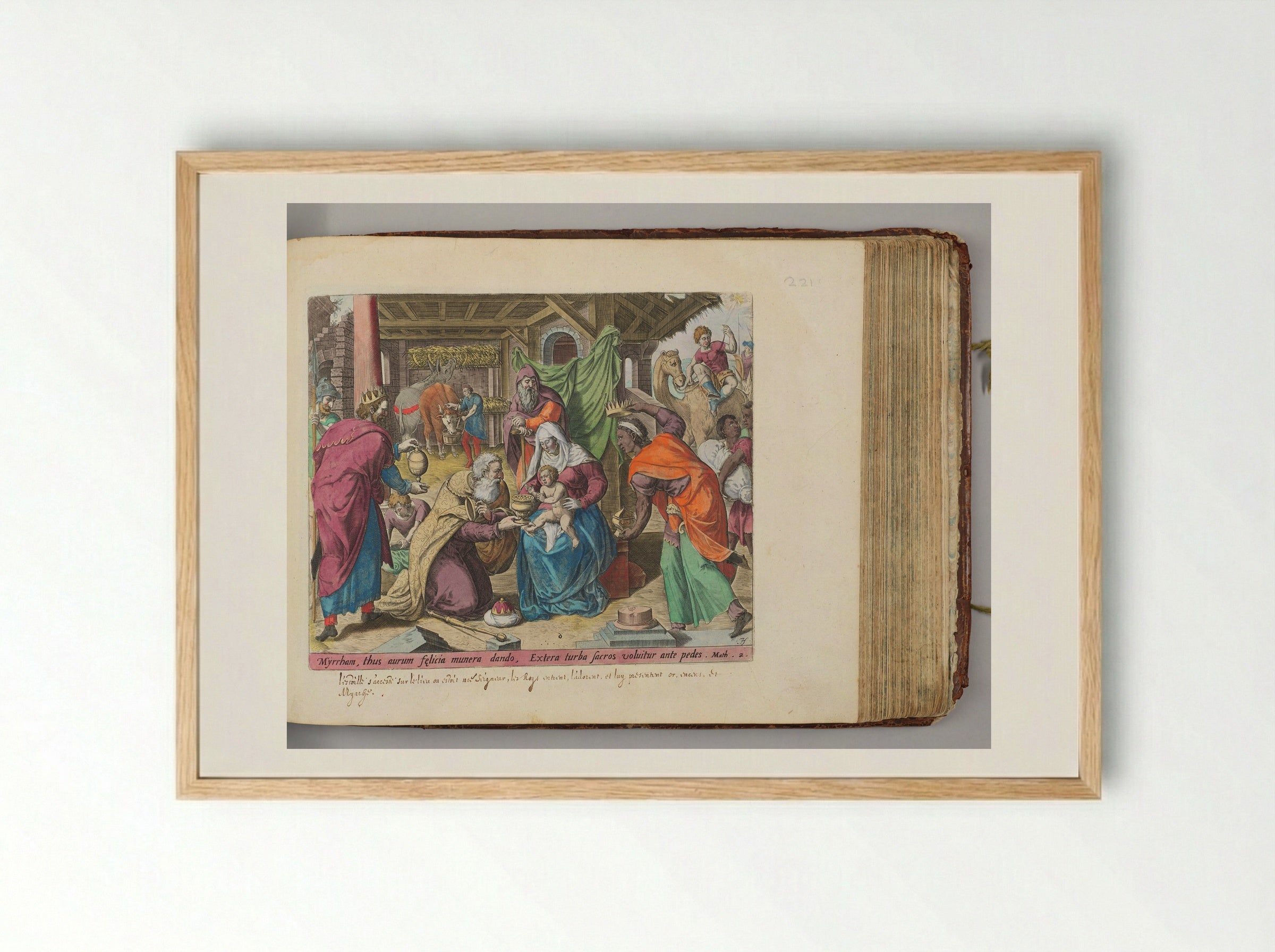 The Adoration of the Magi - Johann Sadeler I - Framed Print Wood