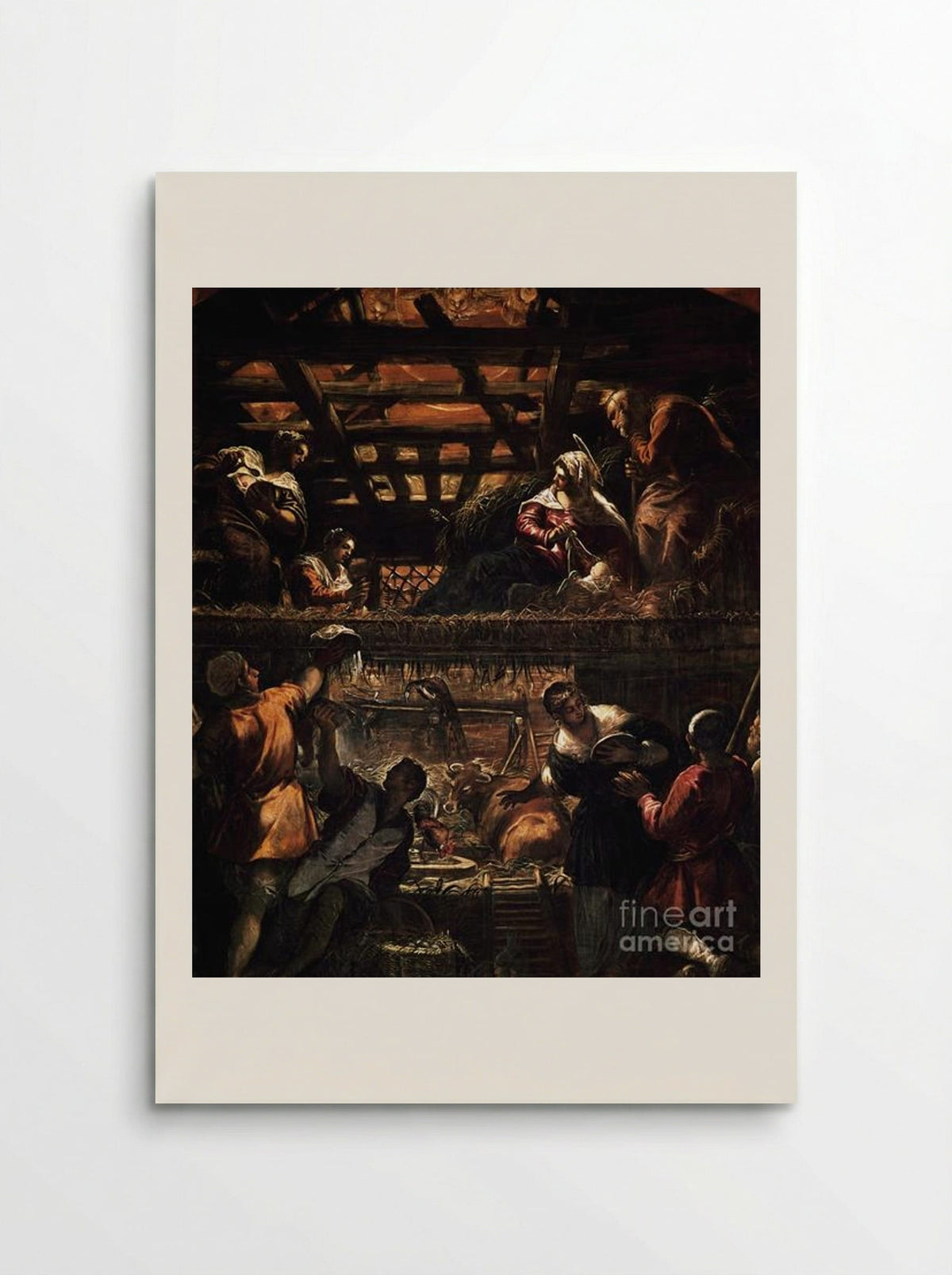 The Adoration of the Shepherds - Tintoretto - Poster