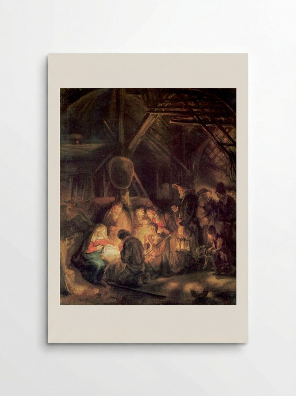 The Adoration of the Shepherds - Rembrandt van Rijn - Poster