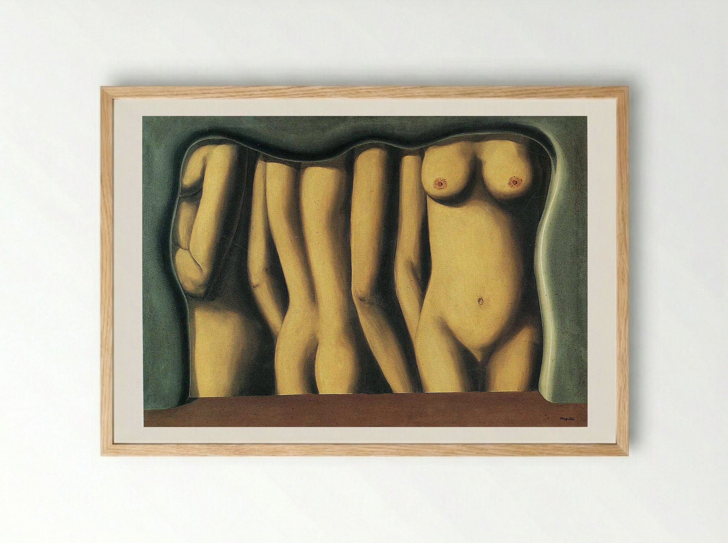 The Adulation of Space - René Magritte - Framed Print Wood