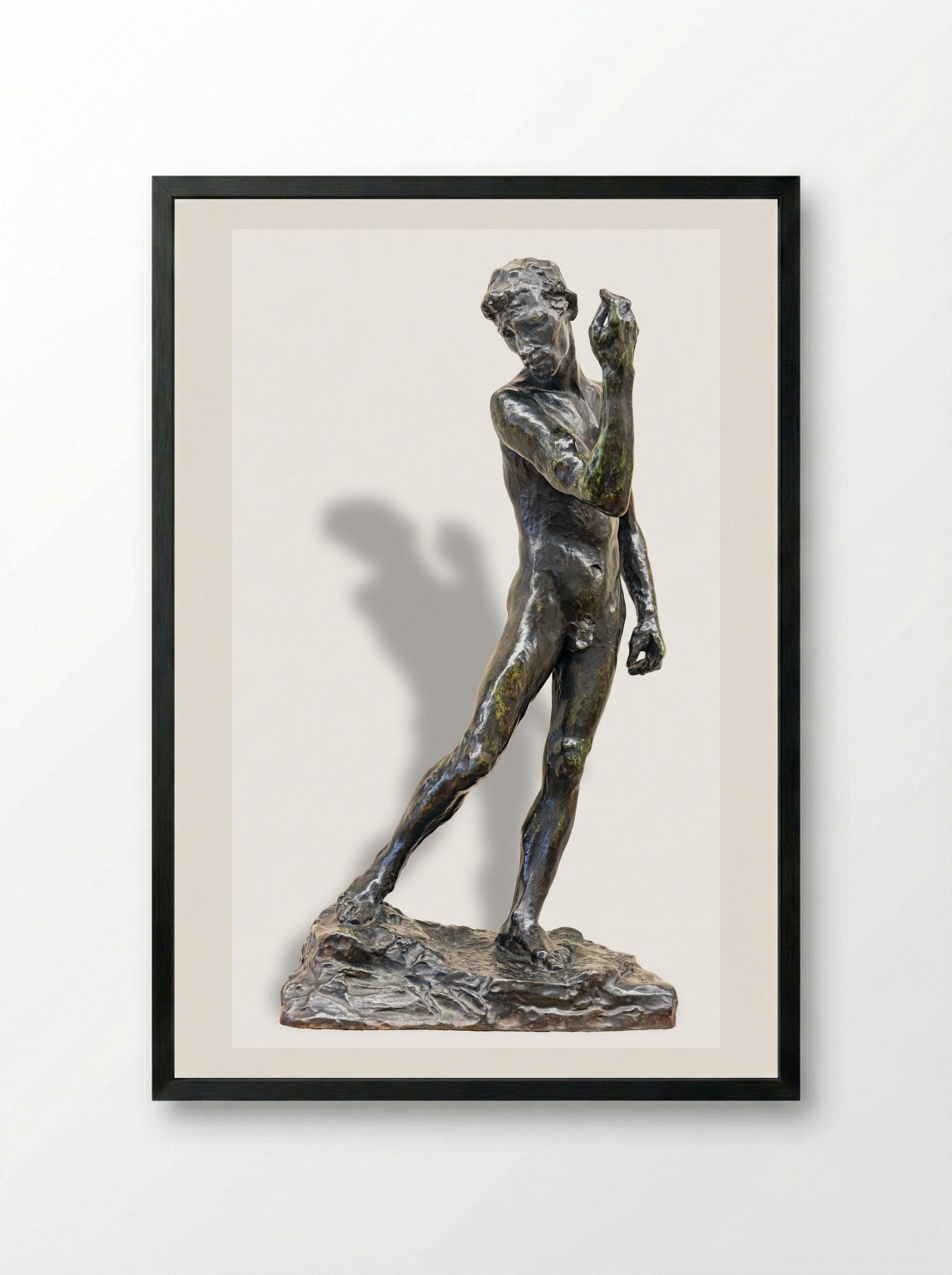 The Age of Bronze - Auguste Rodin - Framed Print Black