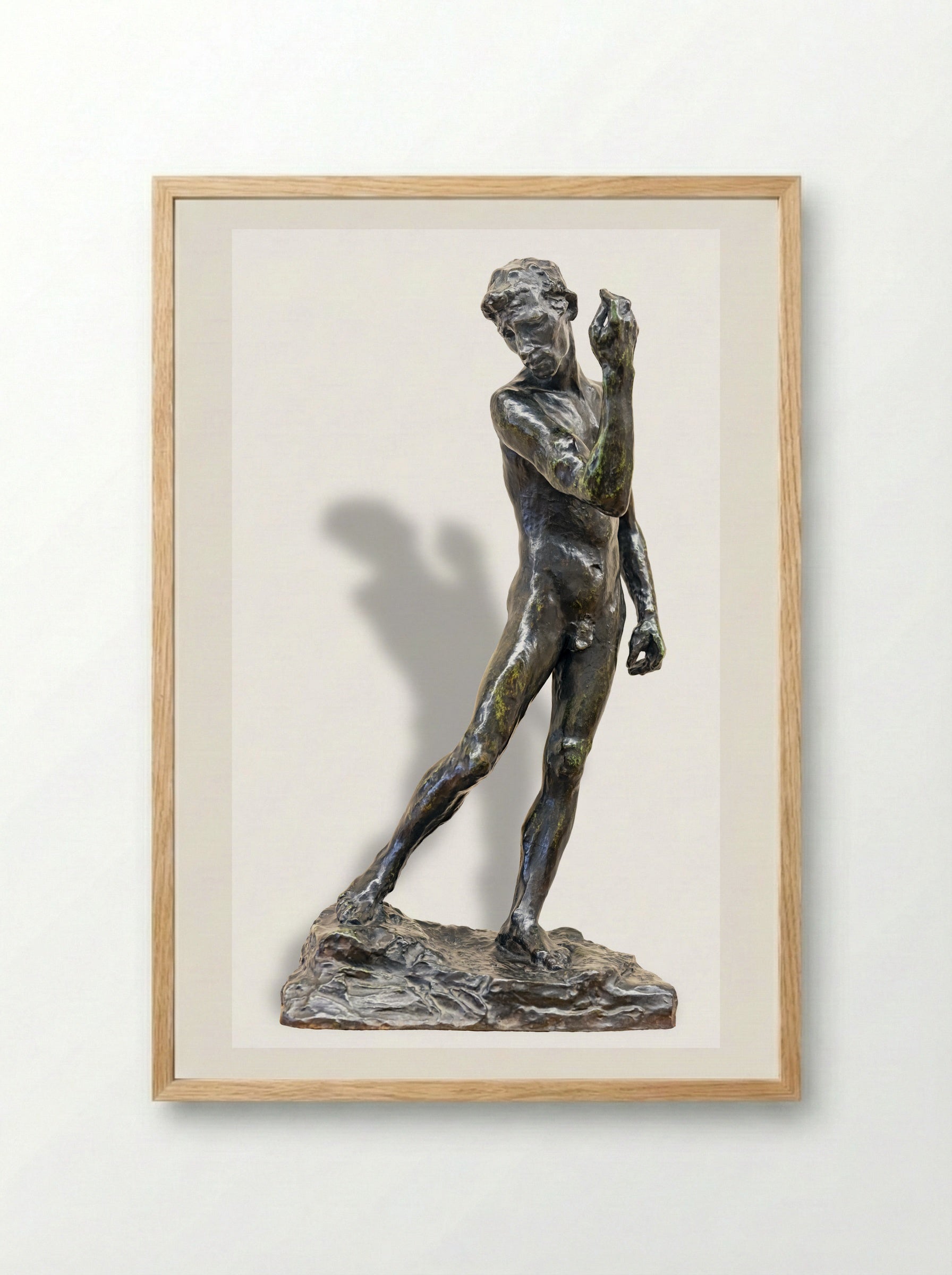 The Age of Bronze - Auguste Rodin - Framed Print Wood