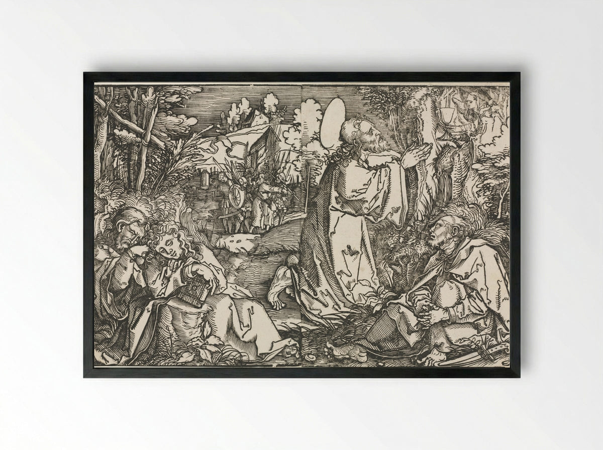 The Agony in the Garden - Hans Weiditz - Framed Print Black
