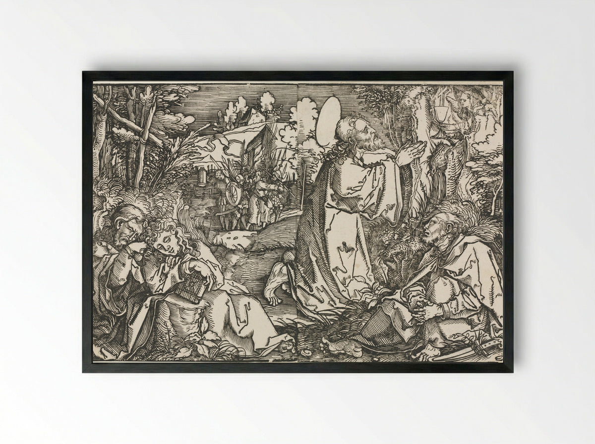 The Agony in the Garden - Hans Weiditz - Framed Print Black