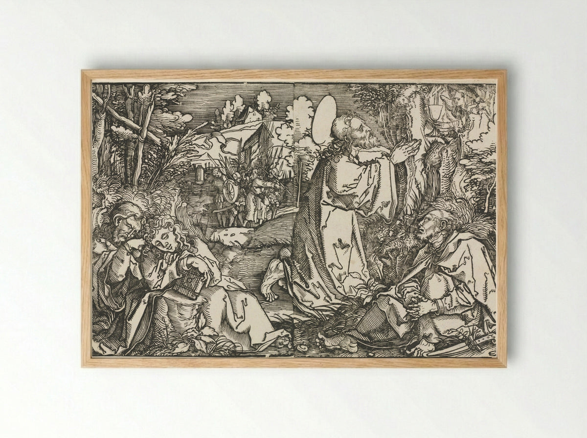 The Agony in the Garden - Hans Weiditz - Framed Print Wood