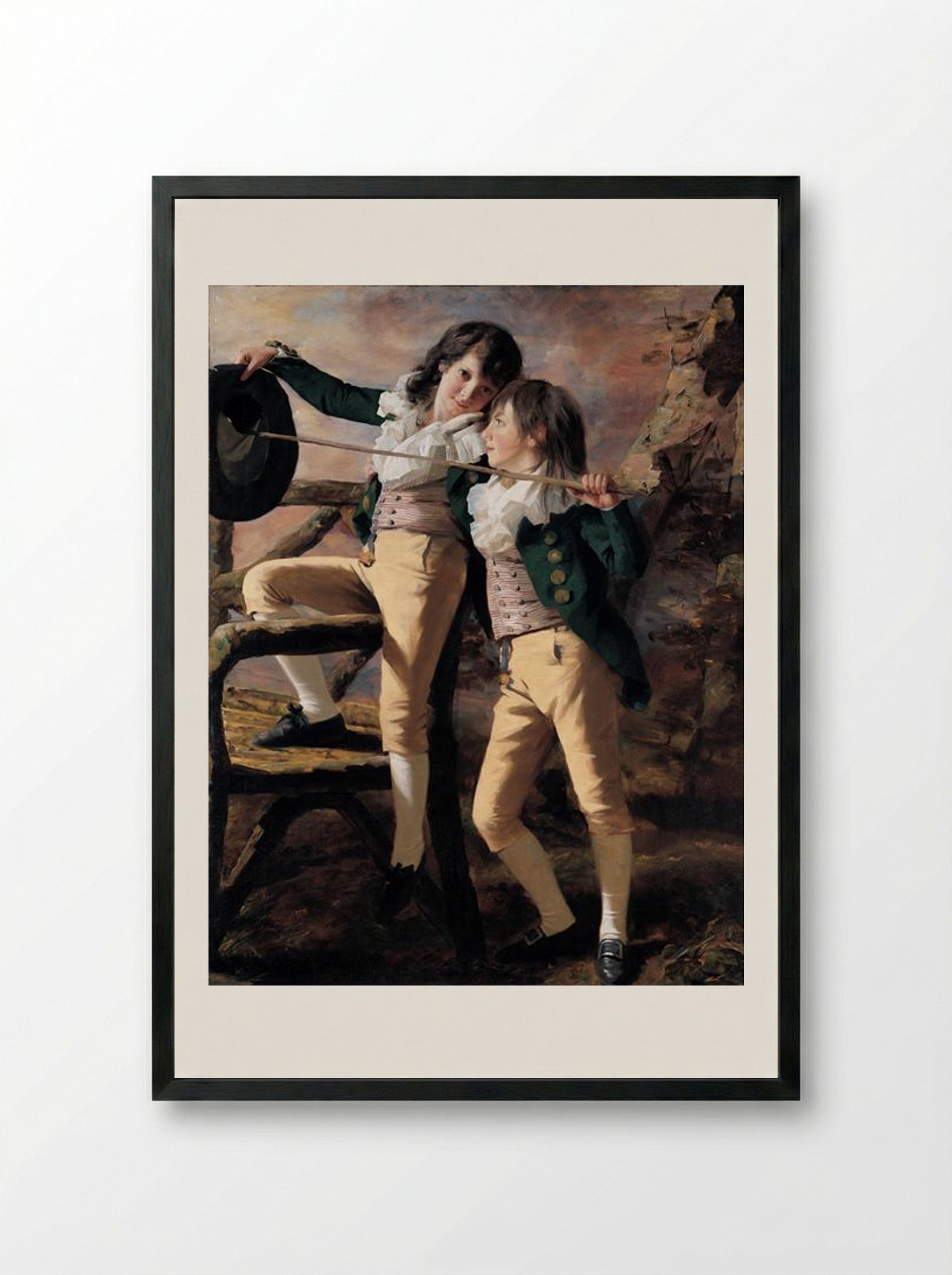 The Allen Brothers - Sir Henry Raeburn - Framed Print Black