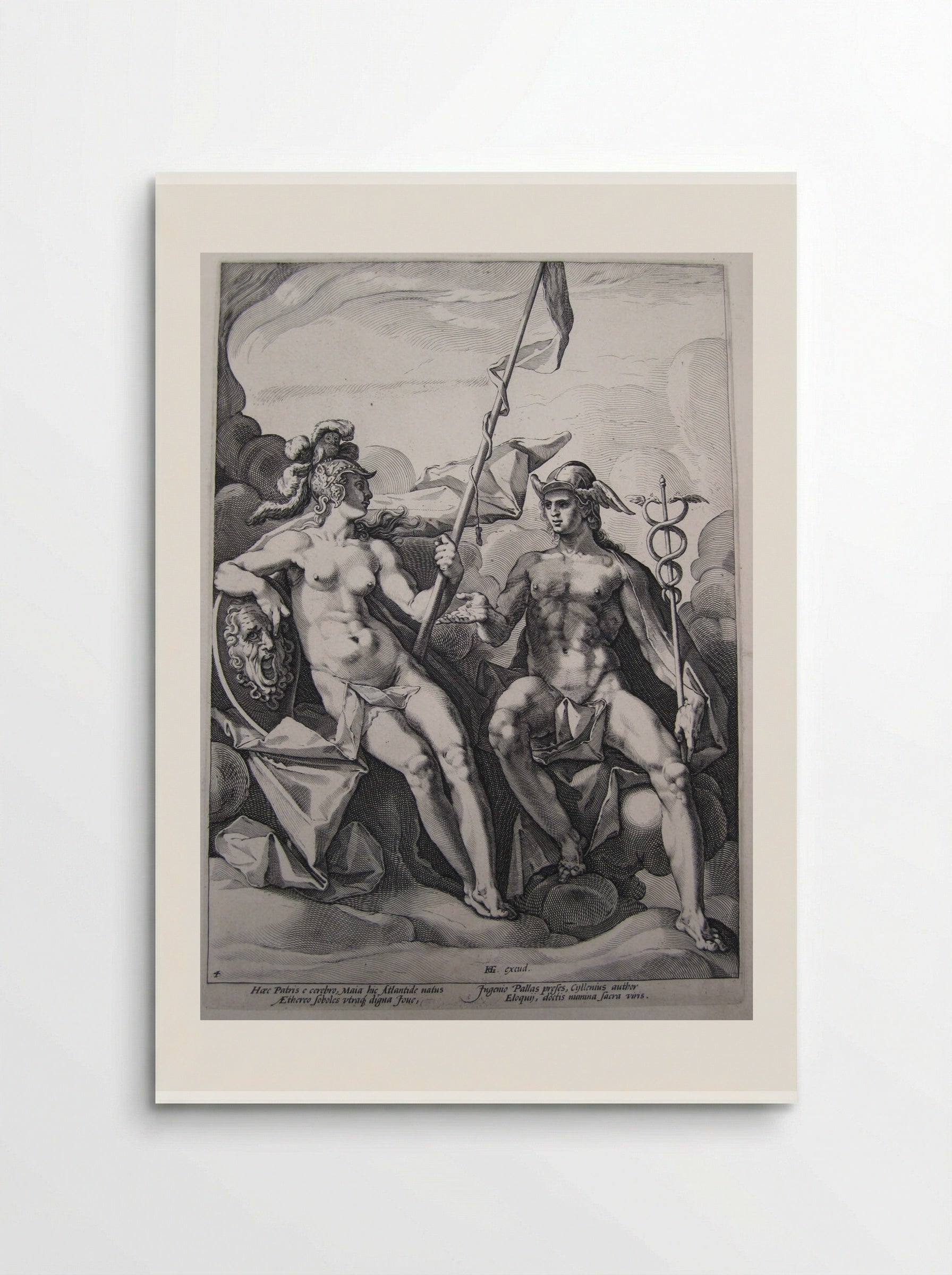 The Alliance of Athena and Mercury - Jacob Matham - Poster