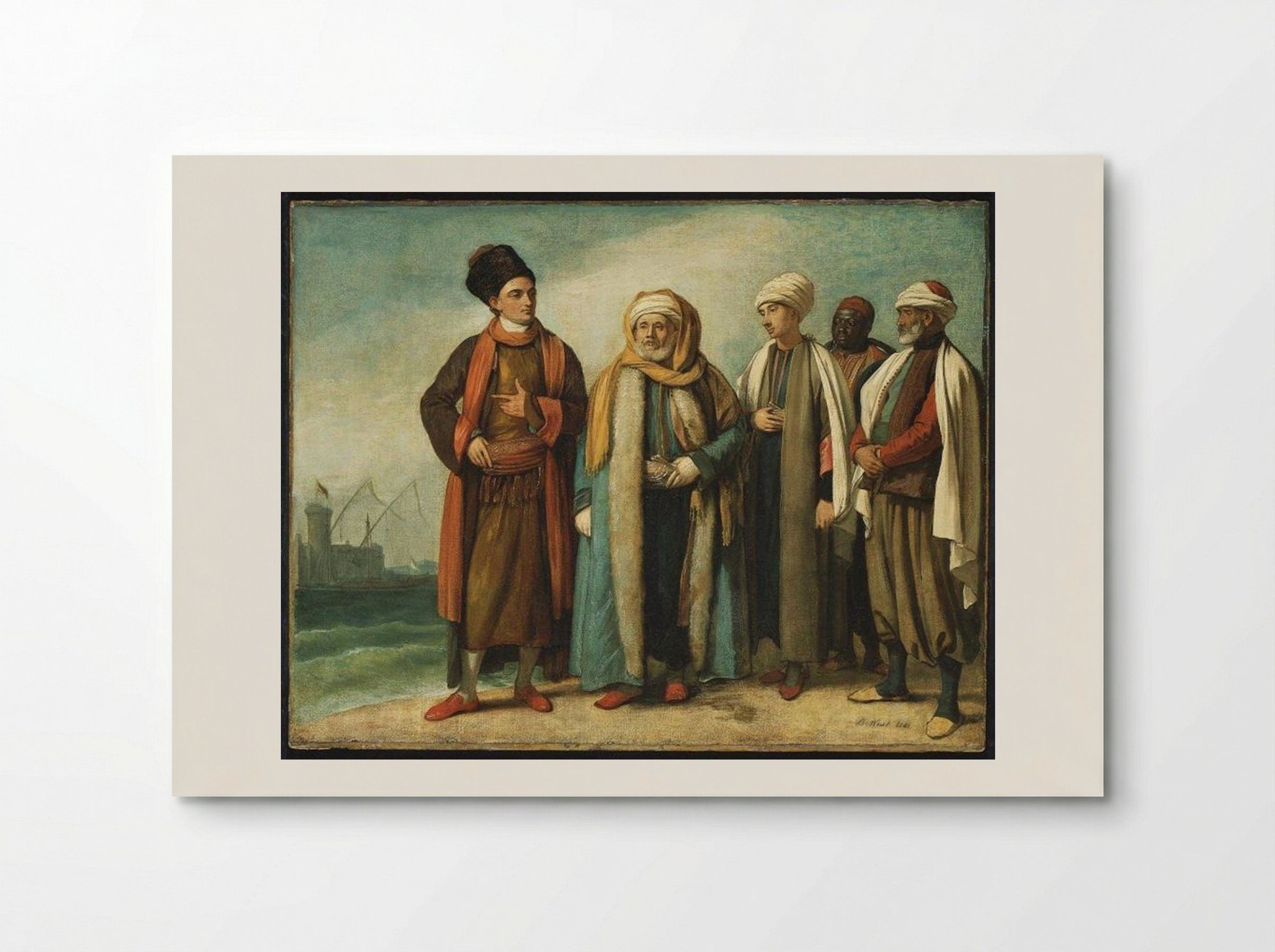 The Ambassador from Tunis with His Attendants as He Appeared in England in 1781 - Benjamin West - Poster