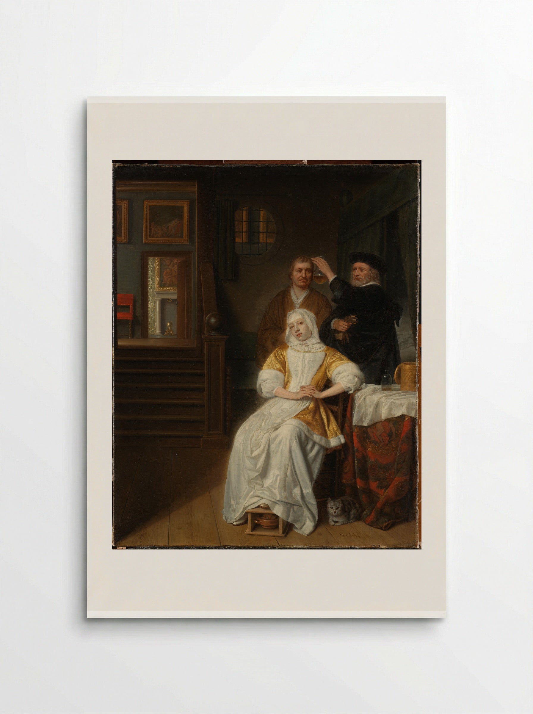 The Anaemic Lady - Samuel van Hoogstraten - Poster