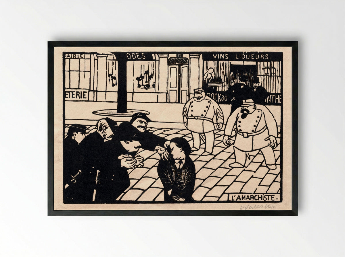 The Anarchist - Félix Vallotton - Framed Print Black