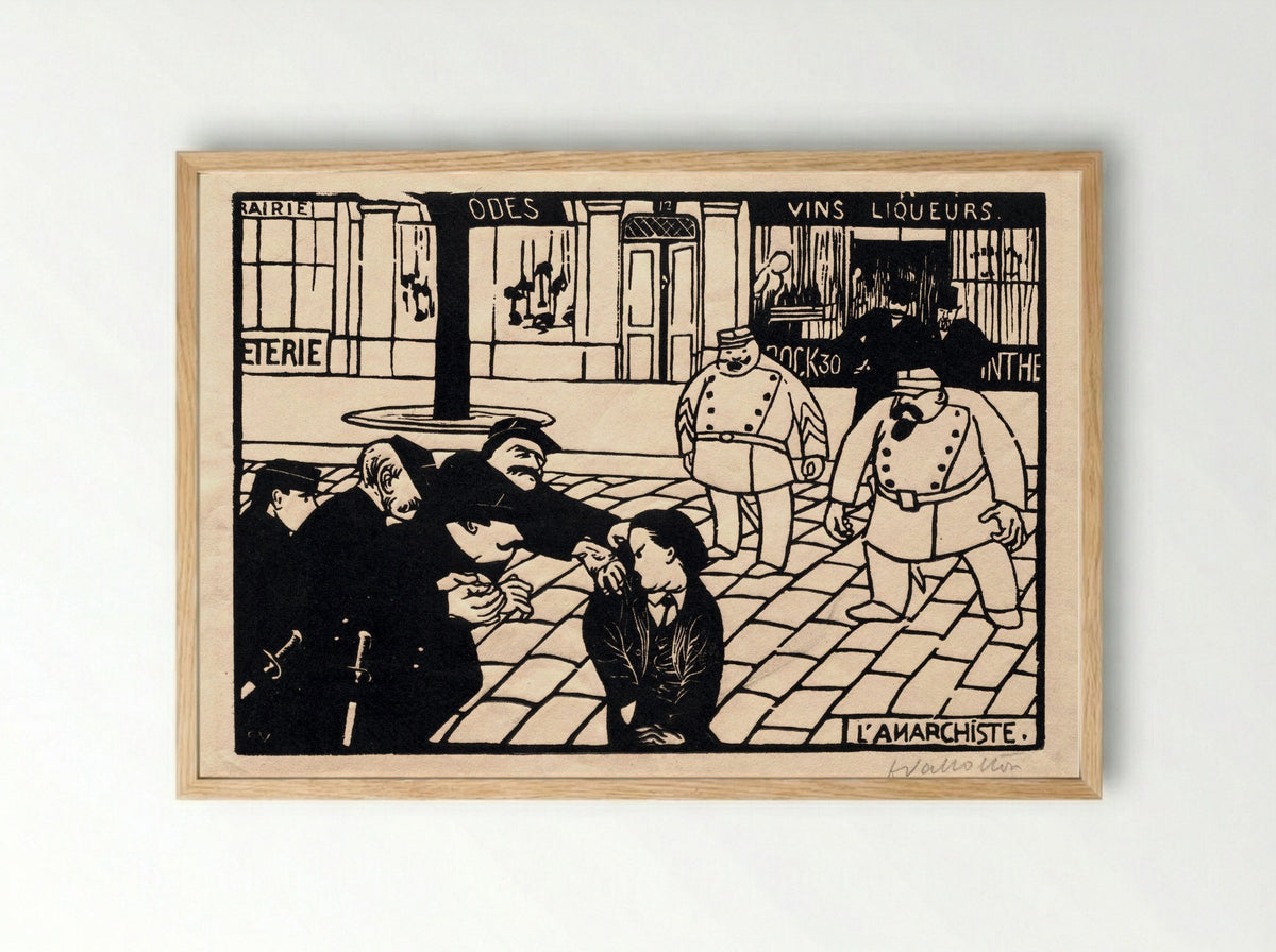 The Anarchist - Félix Vallotton - Framed Print Wood
