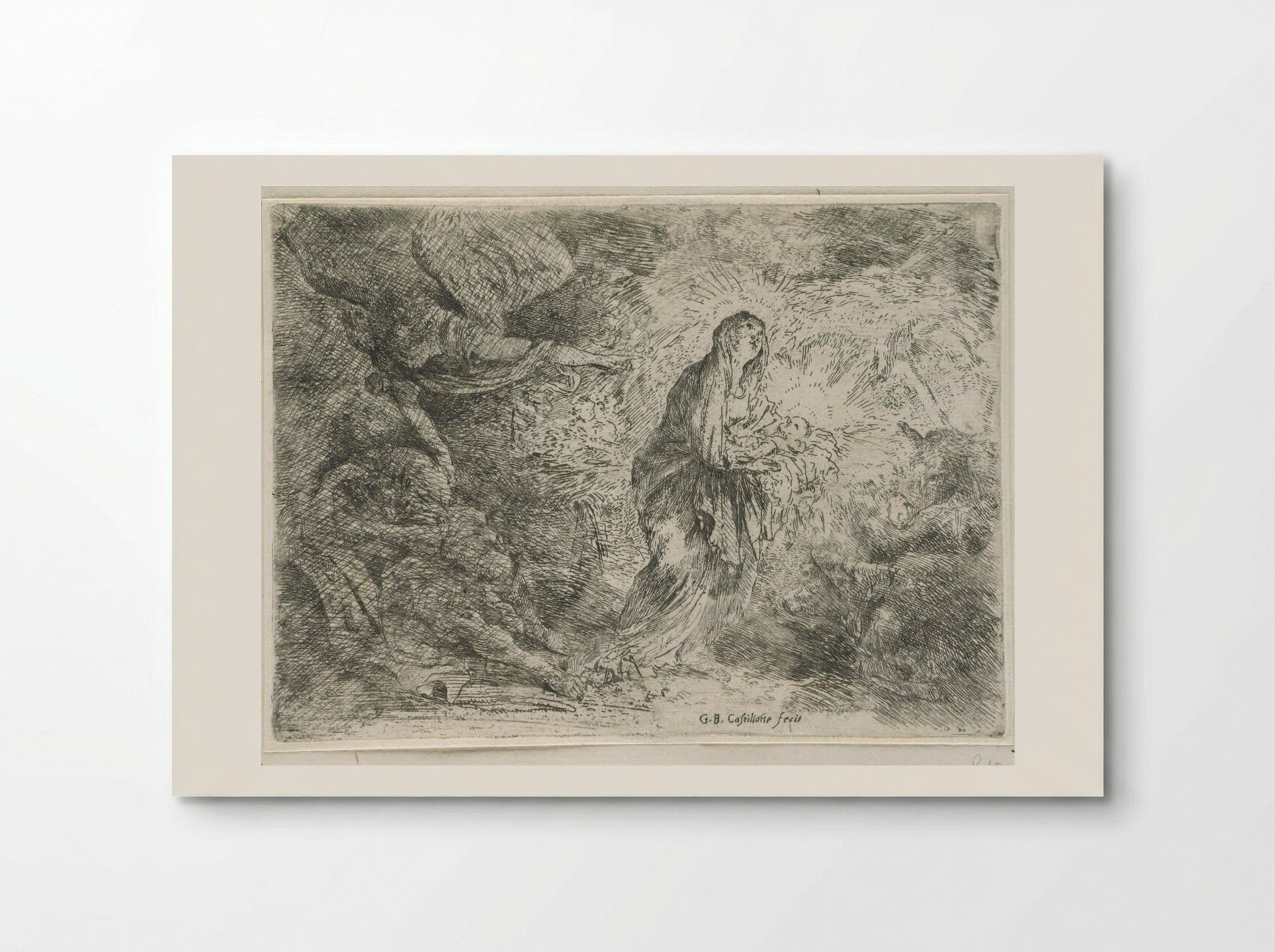 The Angel Awakening Joseph - Giovanni Benedetto Castiglione - Poster