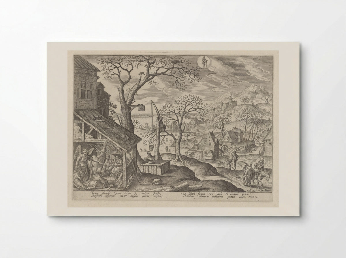 The Angel Telling Joseph to Flee and the Flight into Egypt - Adriaen Collaert - Poster