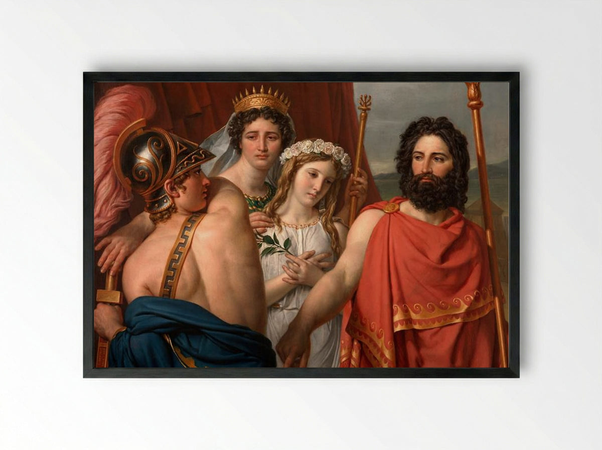 The Anger of Achilles - Jacques-Louis David - Framed Print Black