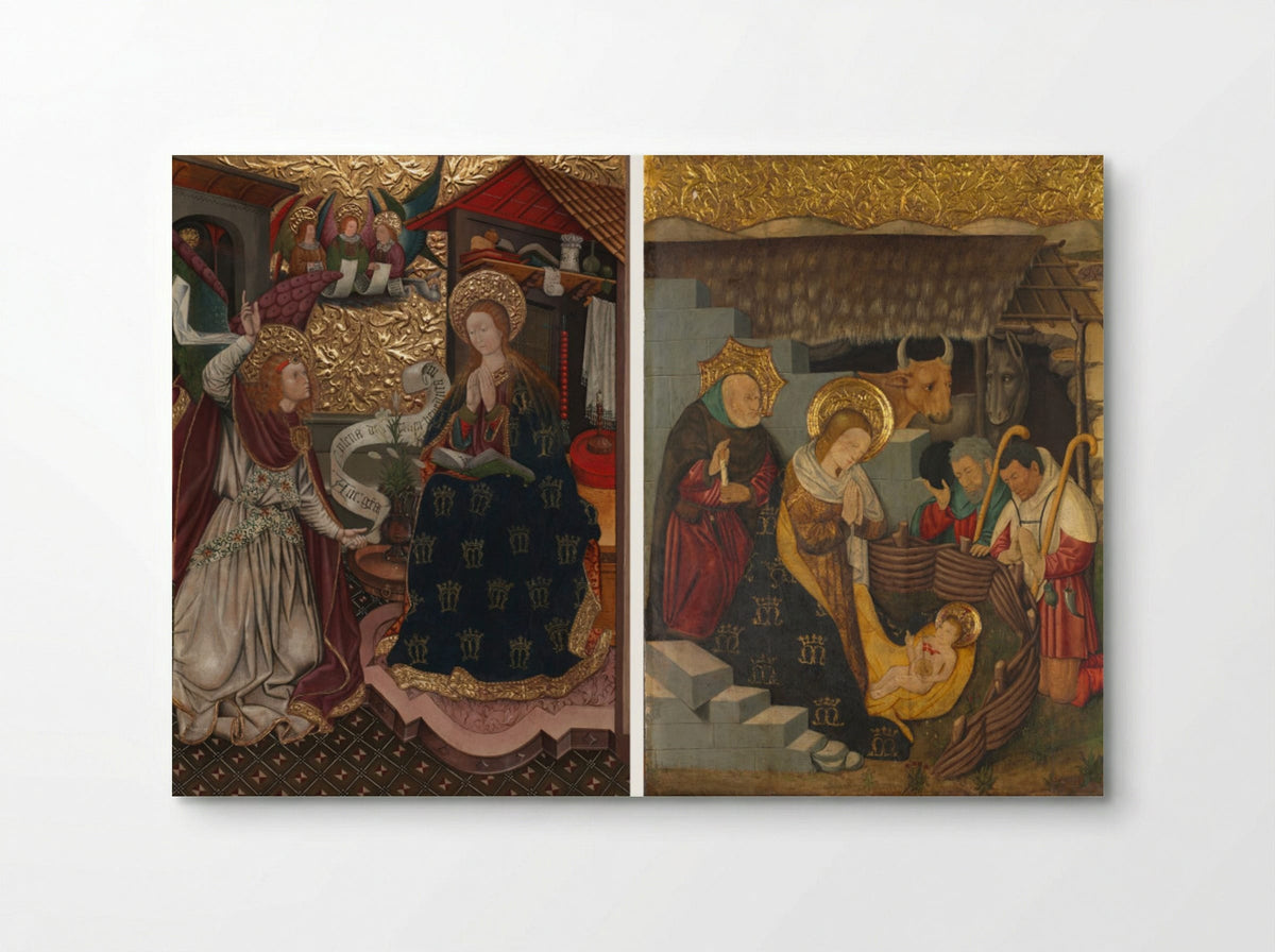 The Annunciation and The Nativity - Jaume Ferrer the Younger - Poster