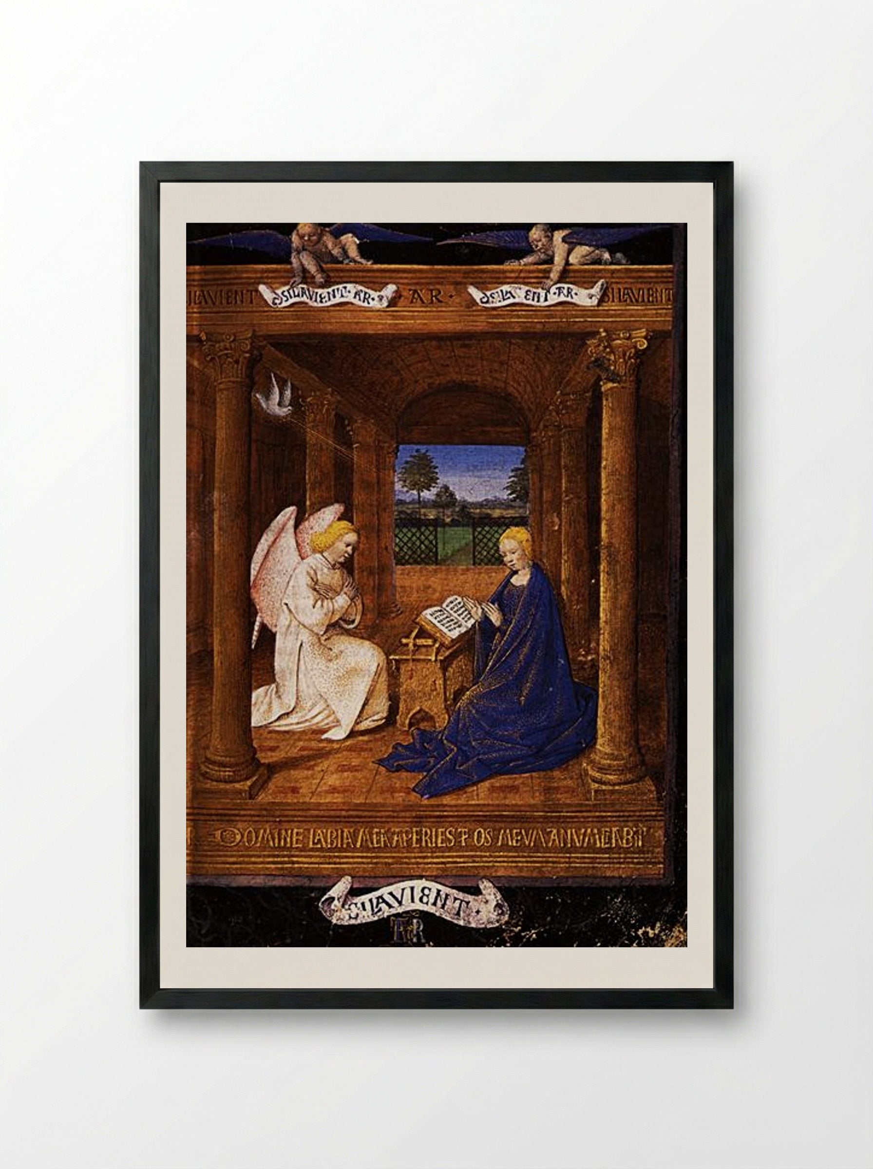 The Annunciation - Jean Fouquet - Framed Print Black