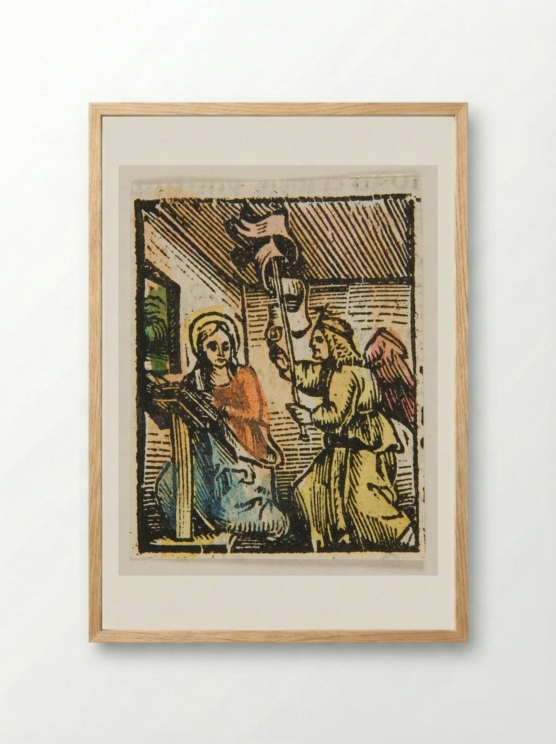 The Annunciation - Urs Graf - Framed Print Wood
