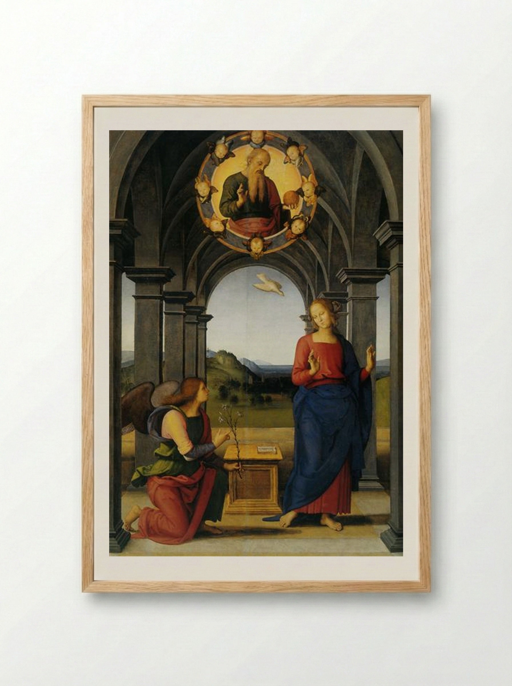 The Annunciation - Pietro Perugino - Framed Print Wood