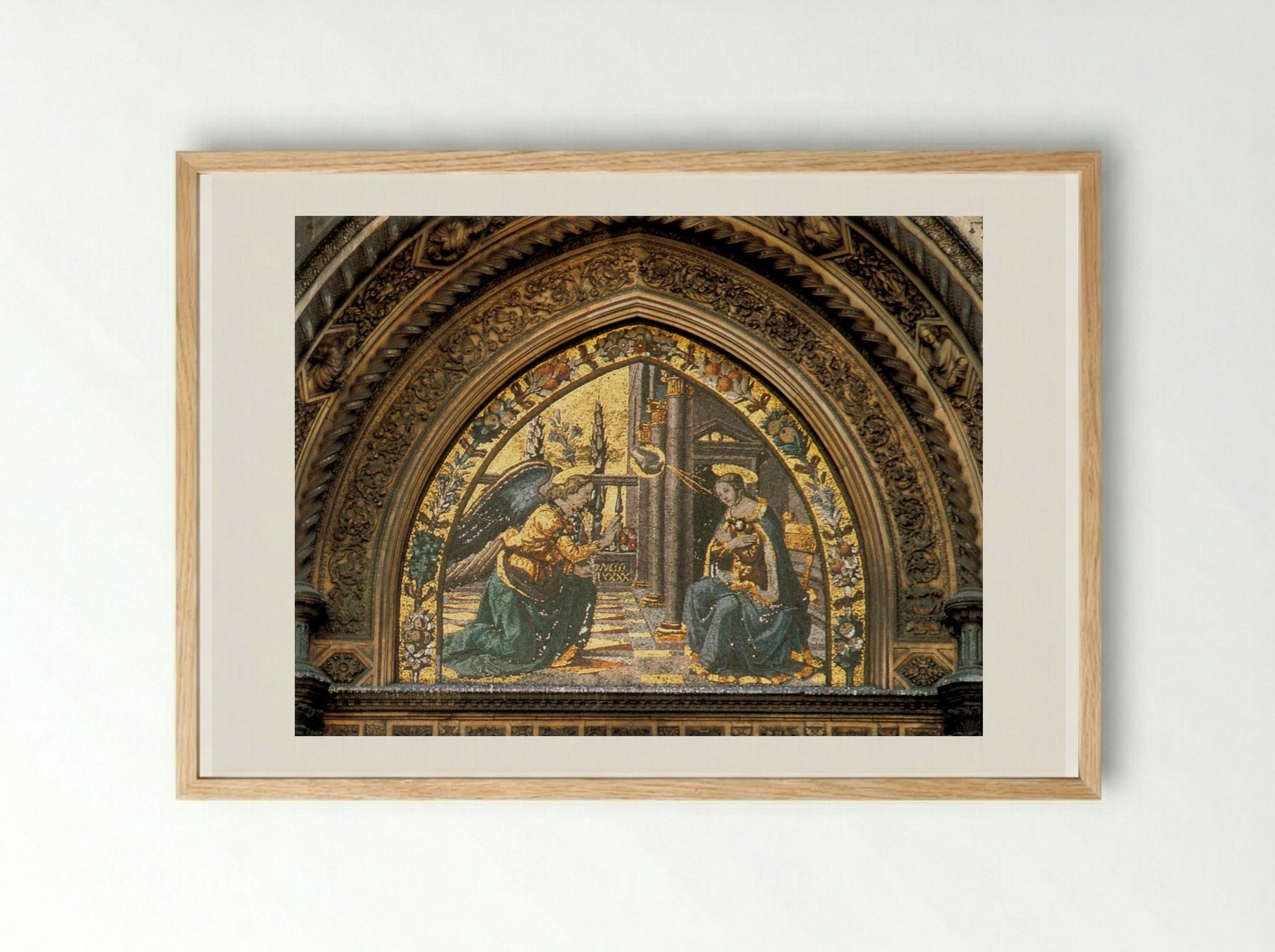 The Annunciation - Domenico Ghirlandaio - Framed Print Wood