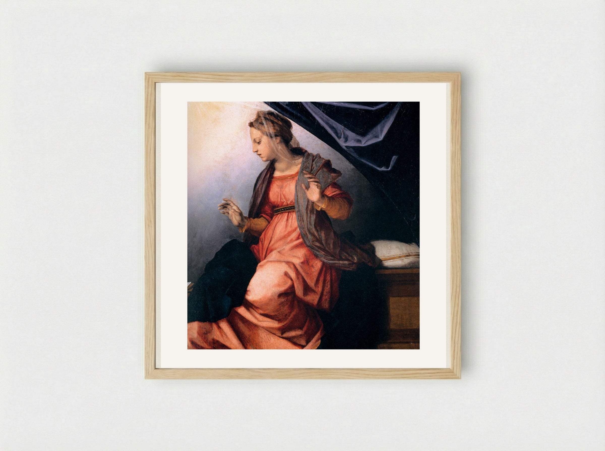 The Annunciation - Andrea del Sarto - Framed Print Wood