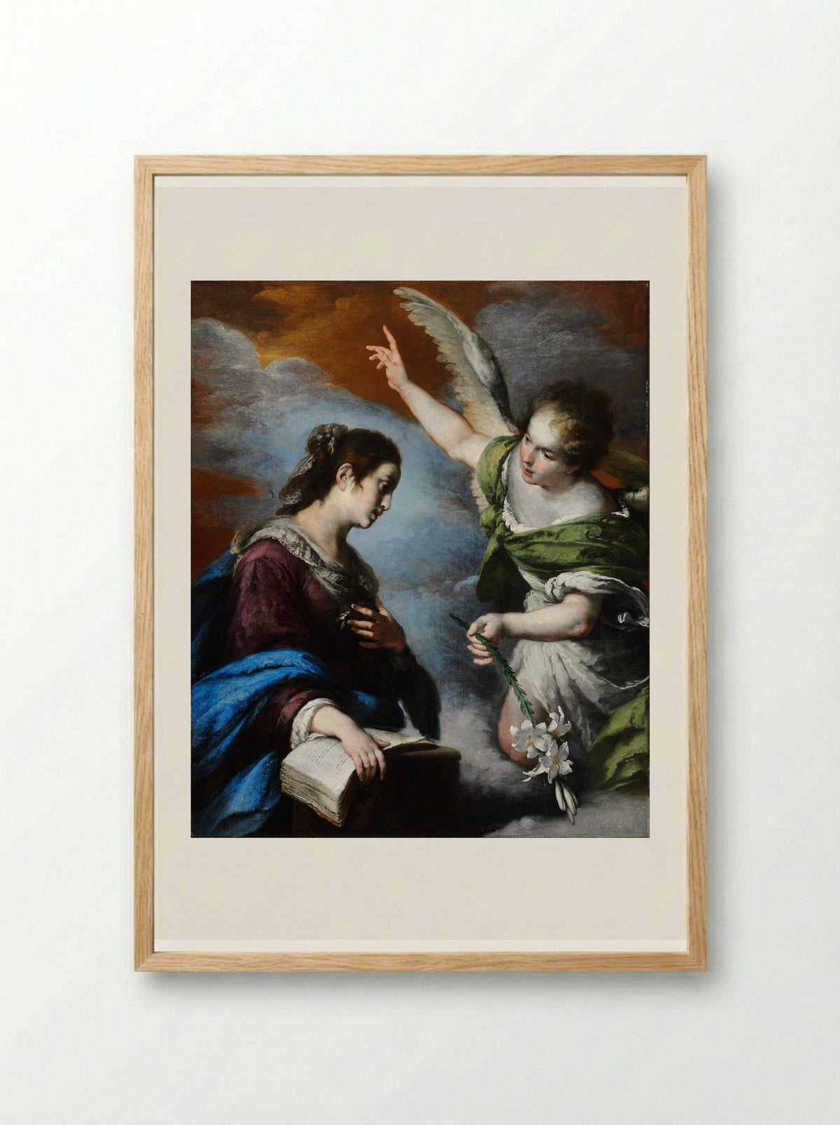 The Annunciation - Bernardo Strozzi - Framed Print Wood