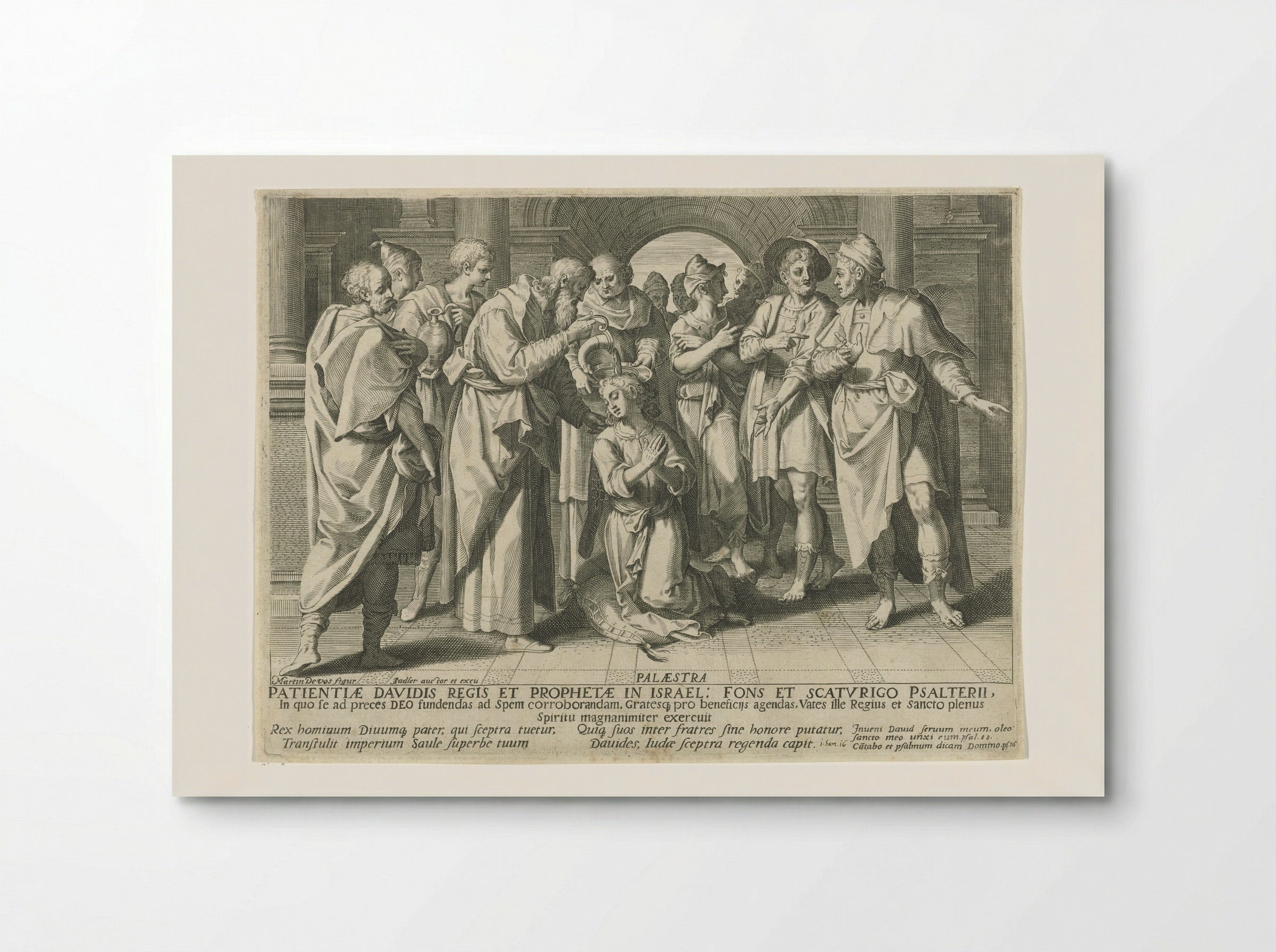 The Anointing of David by Samuel - Aegidius Sadeler (II) - Poster