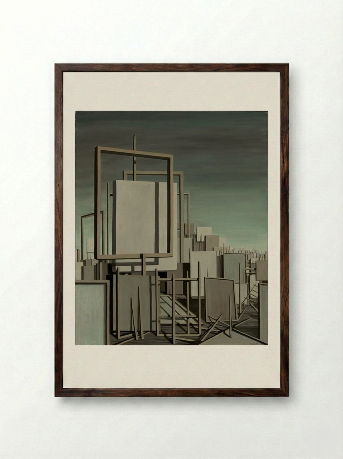 The Answer is No - Kay Sage - Framed Print Dark Wood