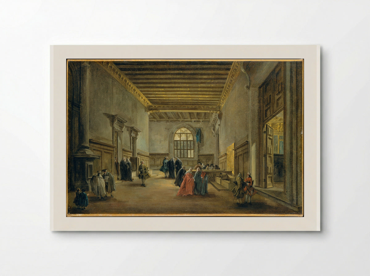 The Antechamber of the Sala del Maggior Consiglio - Francesco Guardi - Poster